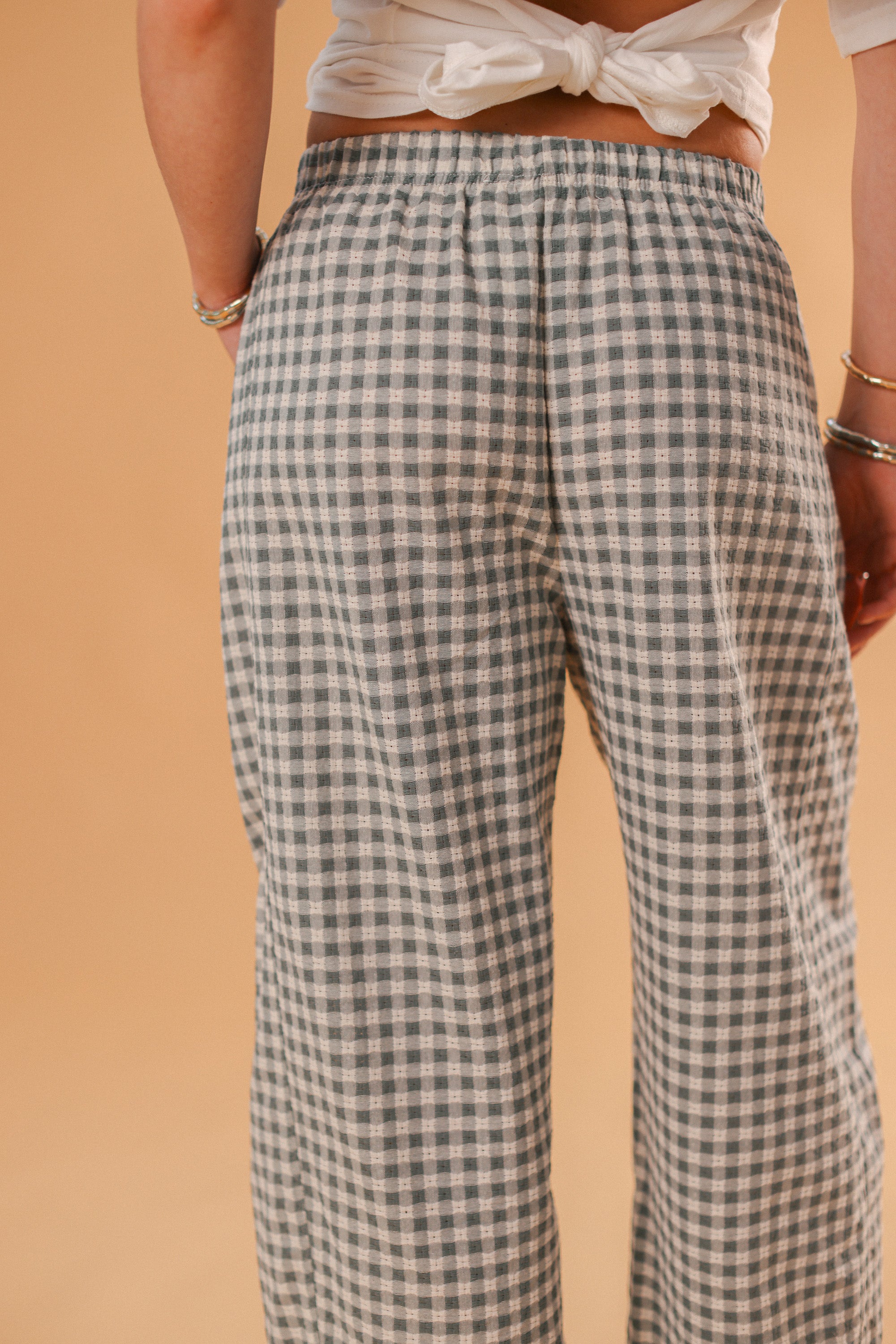 Trousers Dino Gingham Green