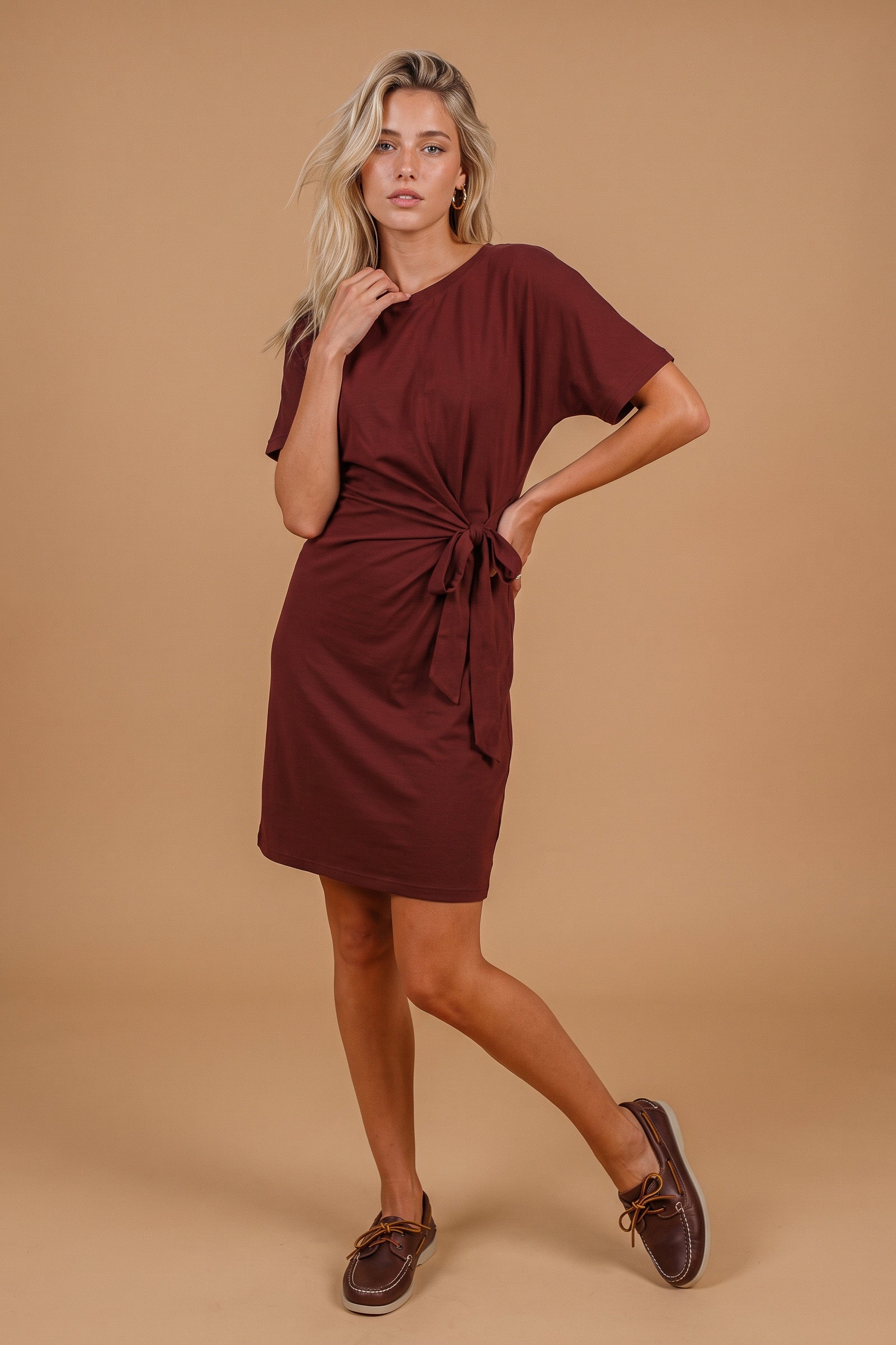 Dress Alba Maroon