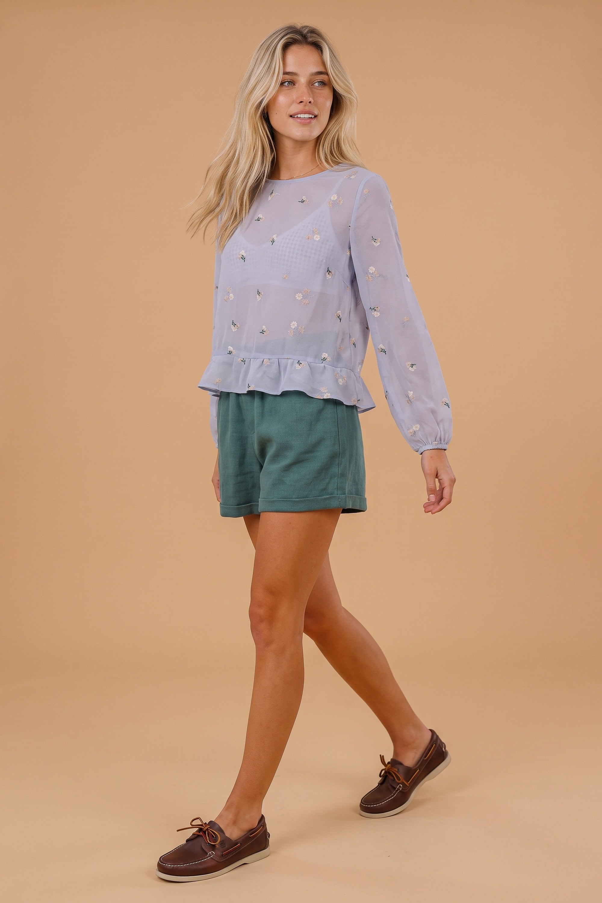Top Melia Dusty Blue