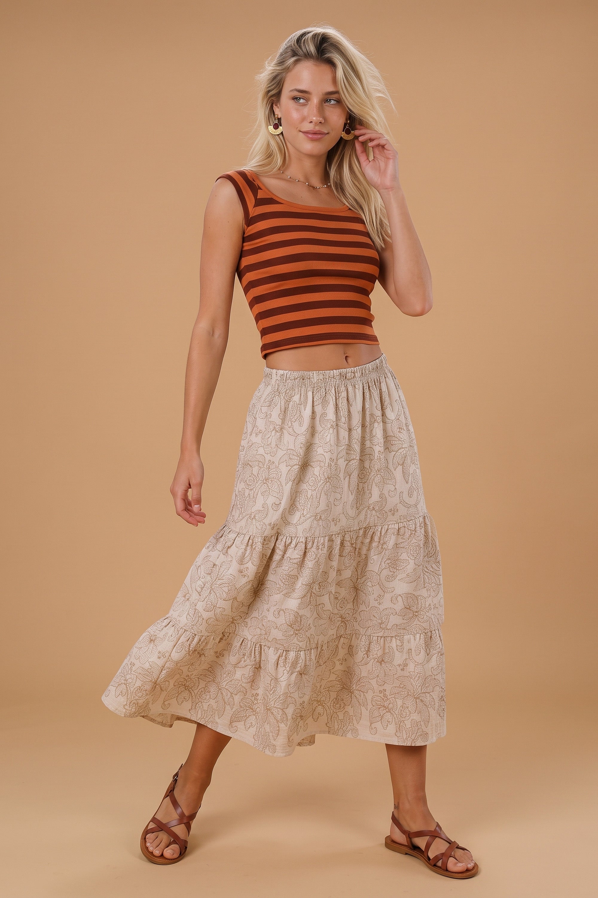 Skirt Martha Cream Embroidered