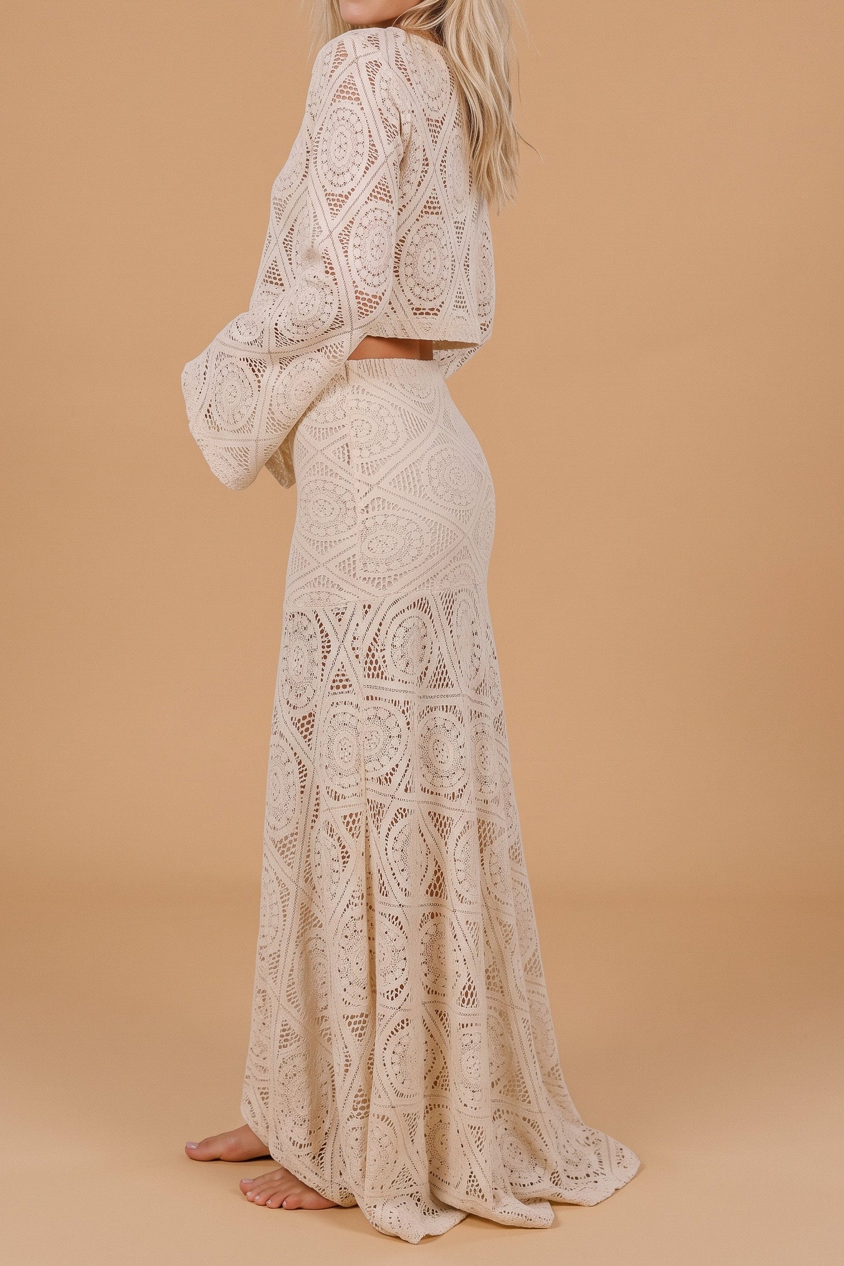 Top Secile Cream Lace