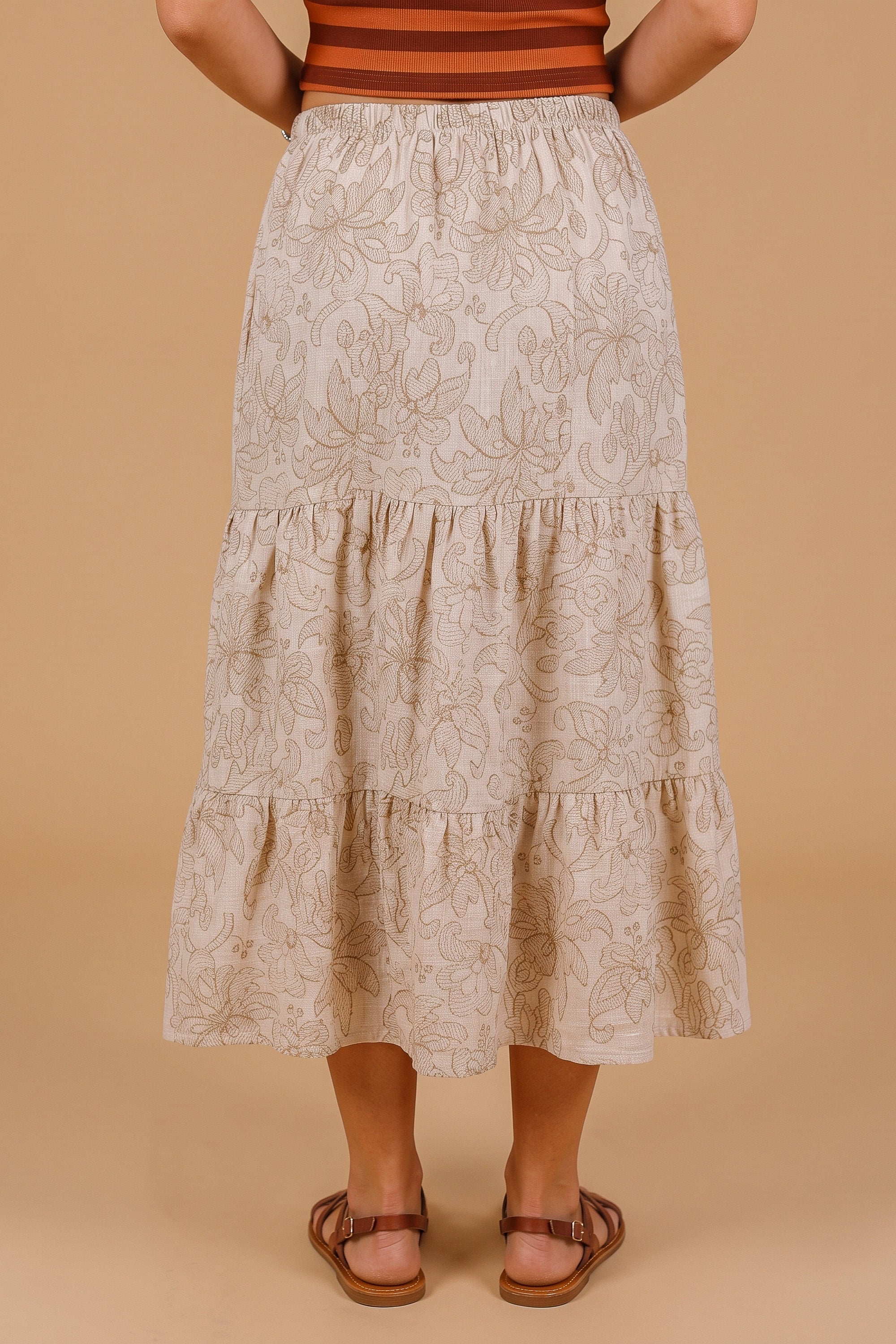 Skirt Martha Cream Embroidered