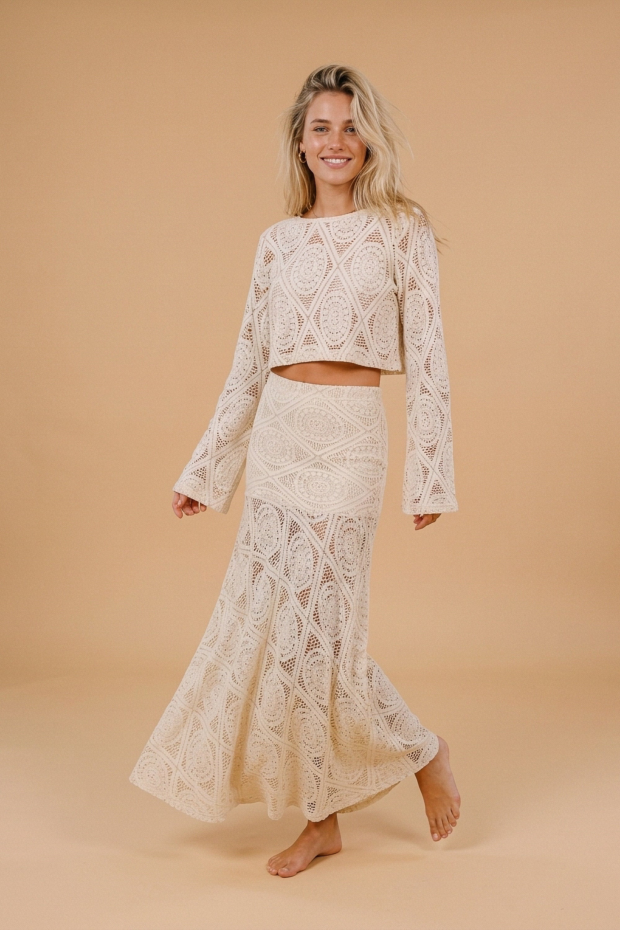 Top Secile Cream Lace