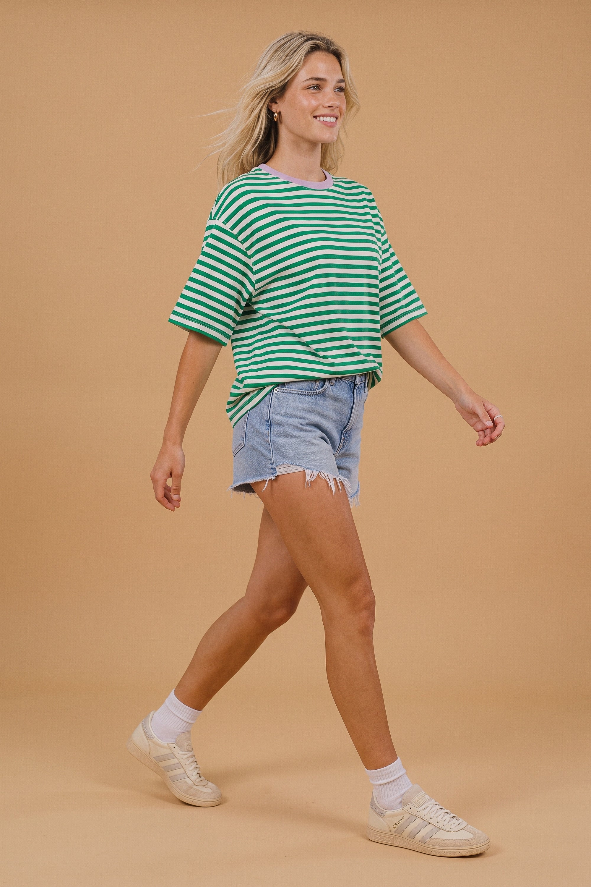 Top Juvina Green Stripes