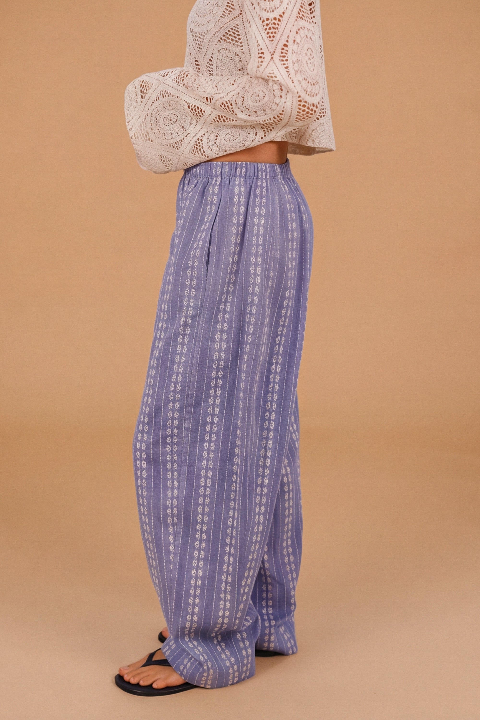 Trousers Dino Blue Flowers