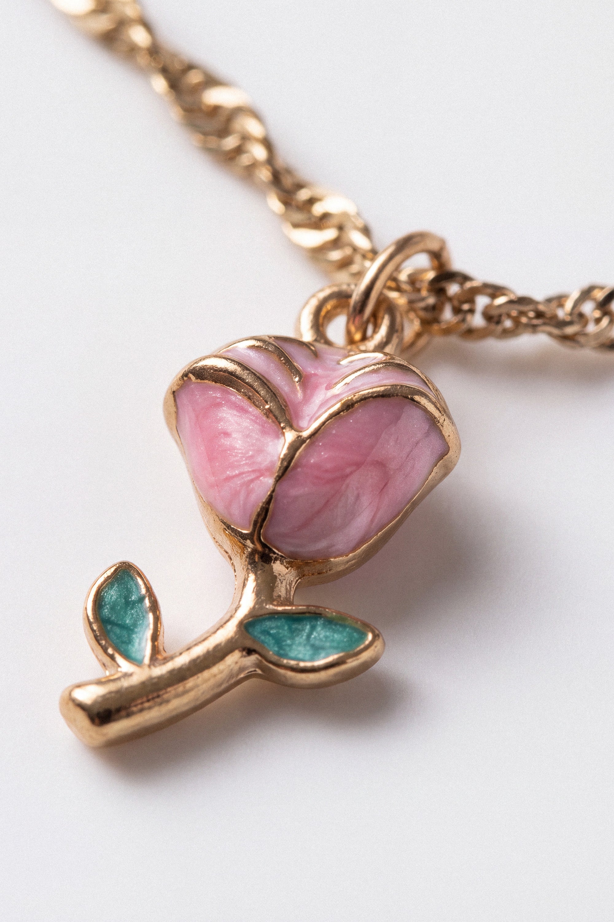 Necklace Pink Rose