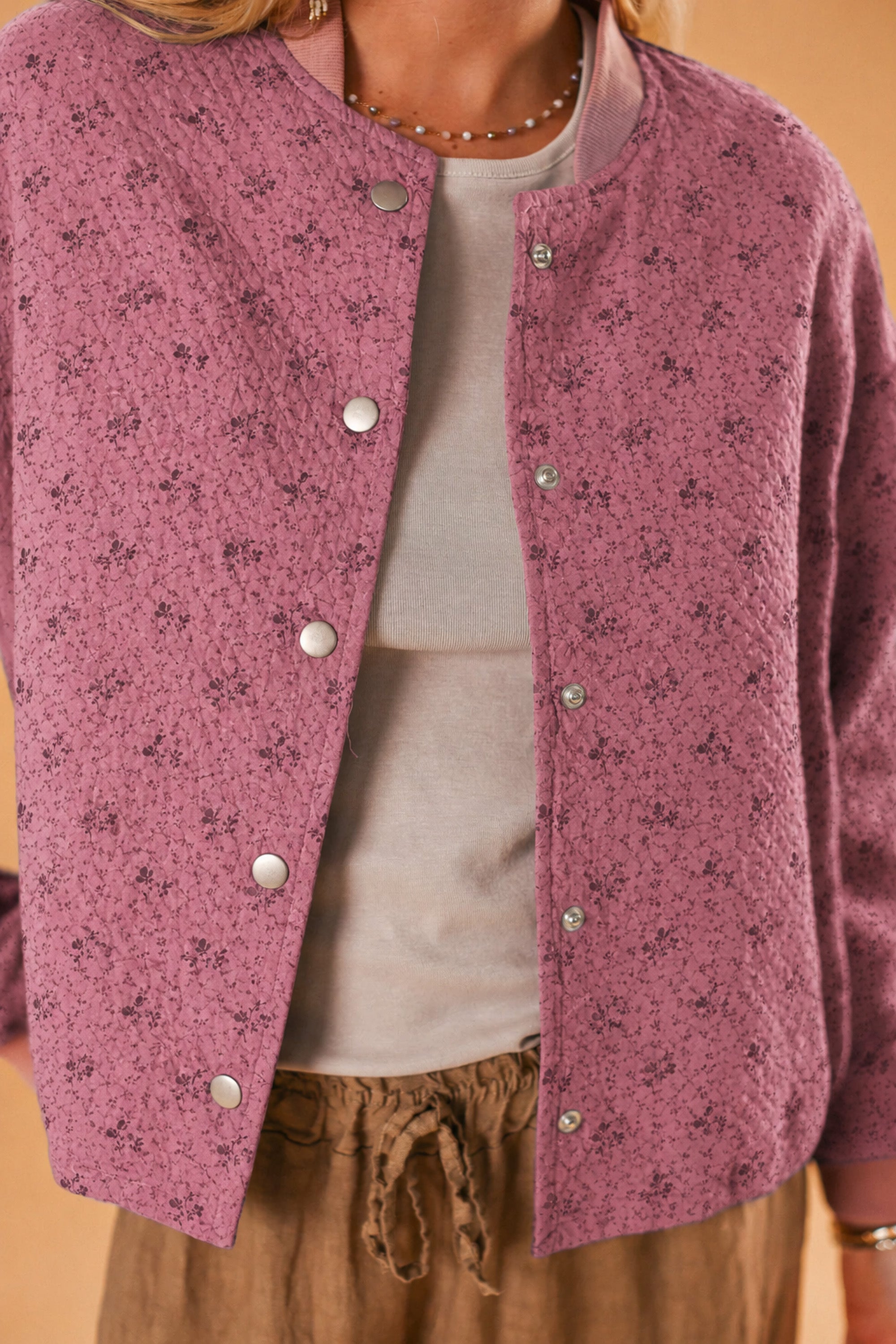 Bomber Jacket Lotta Purple Blossoms
