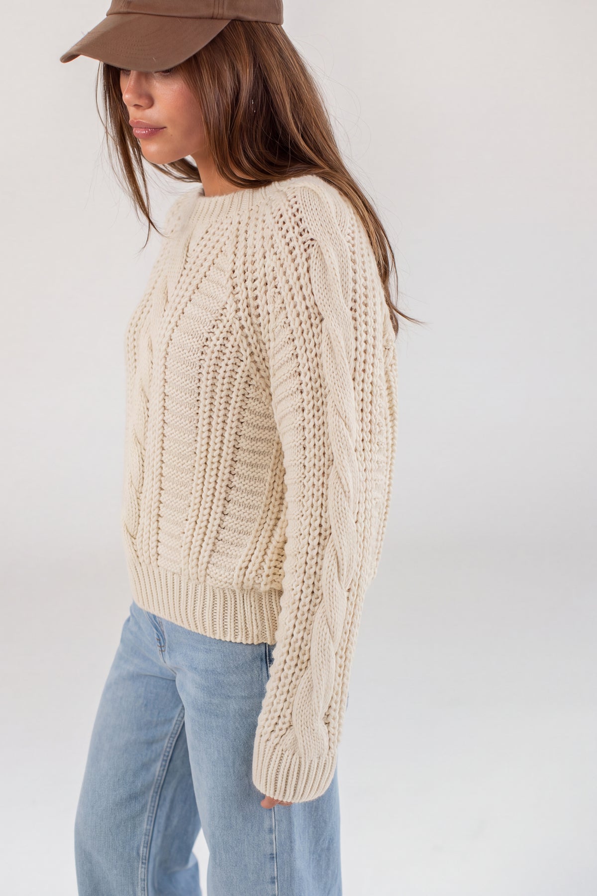 Knit Sweater Clover Cream