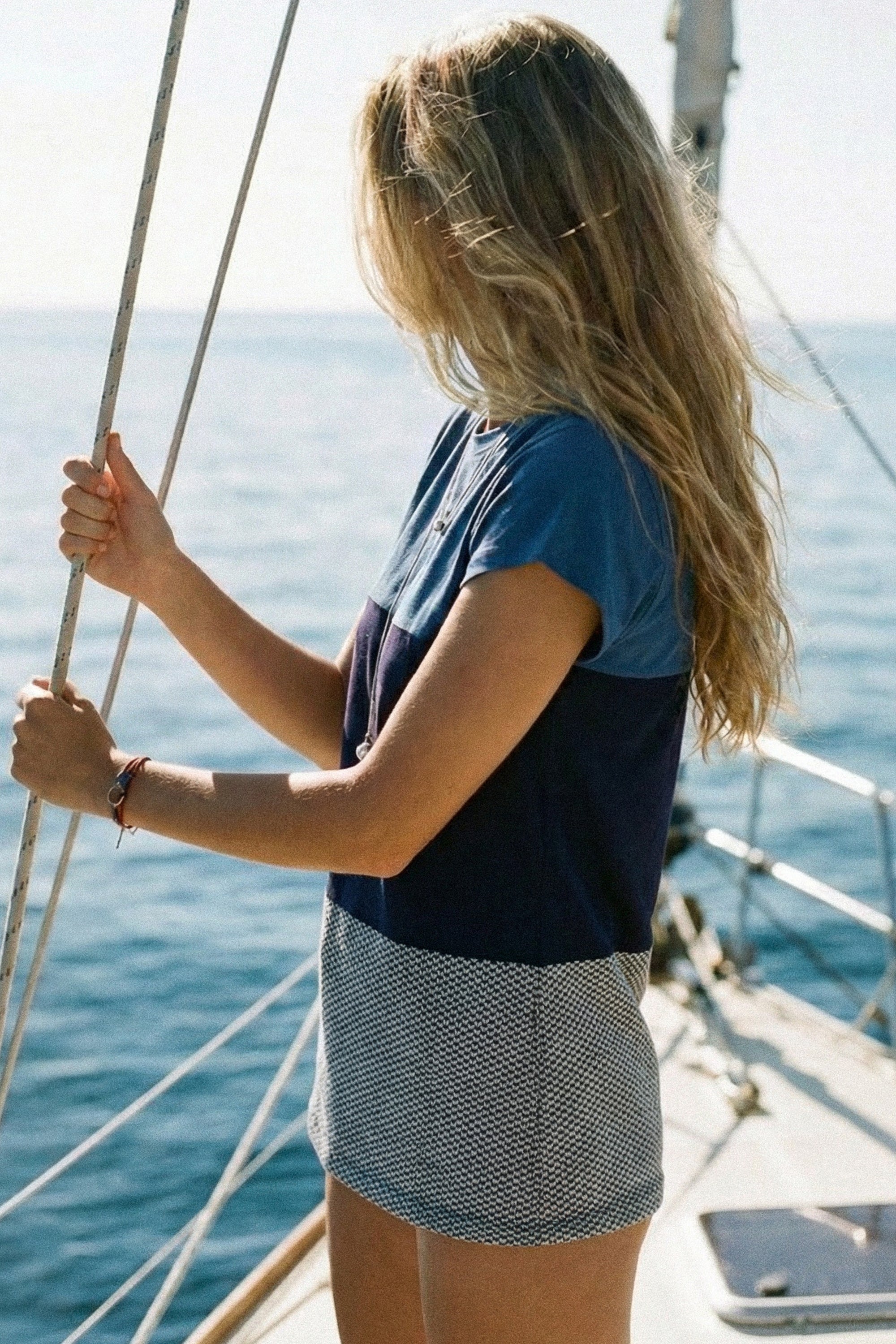 Top Mia Blue Stripes