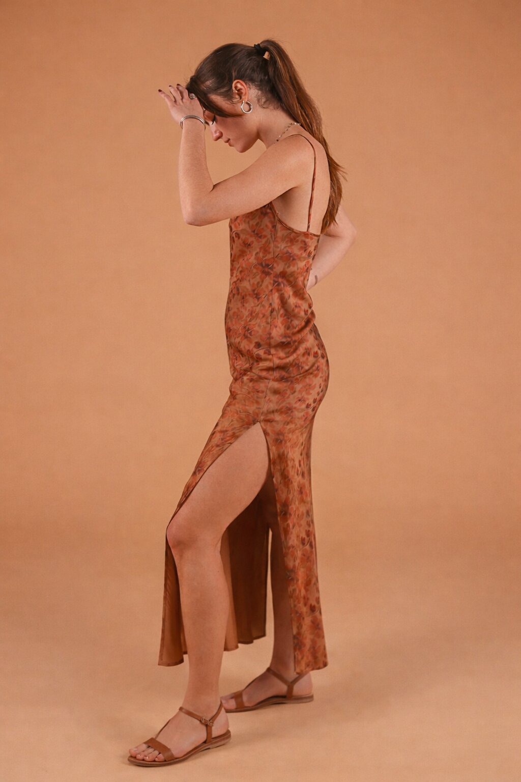 Dress Alimona Terracotta Flowers