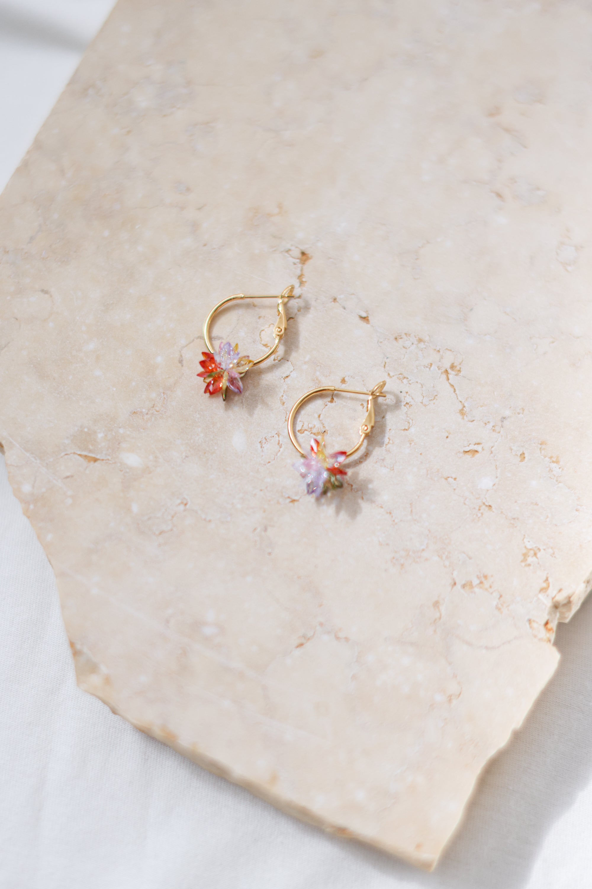 Earrings Floral Spark Gold