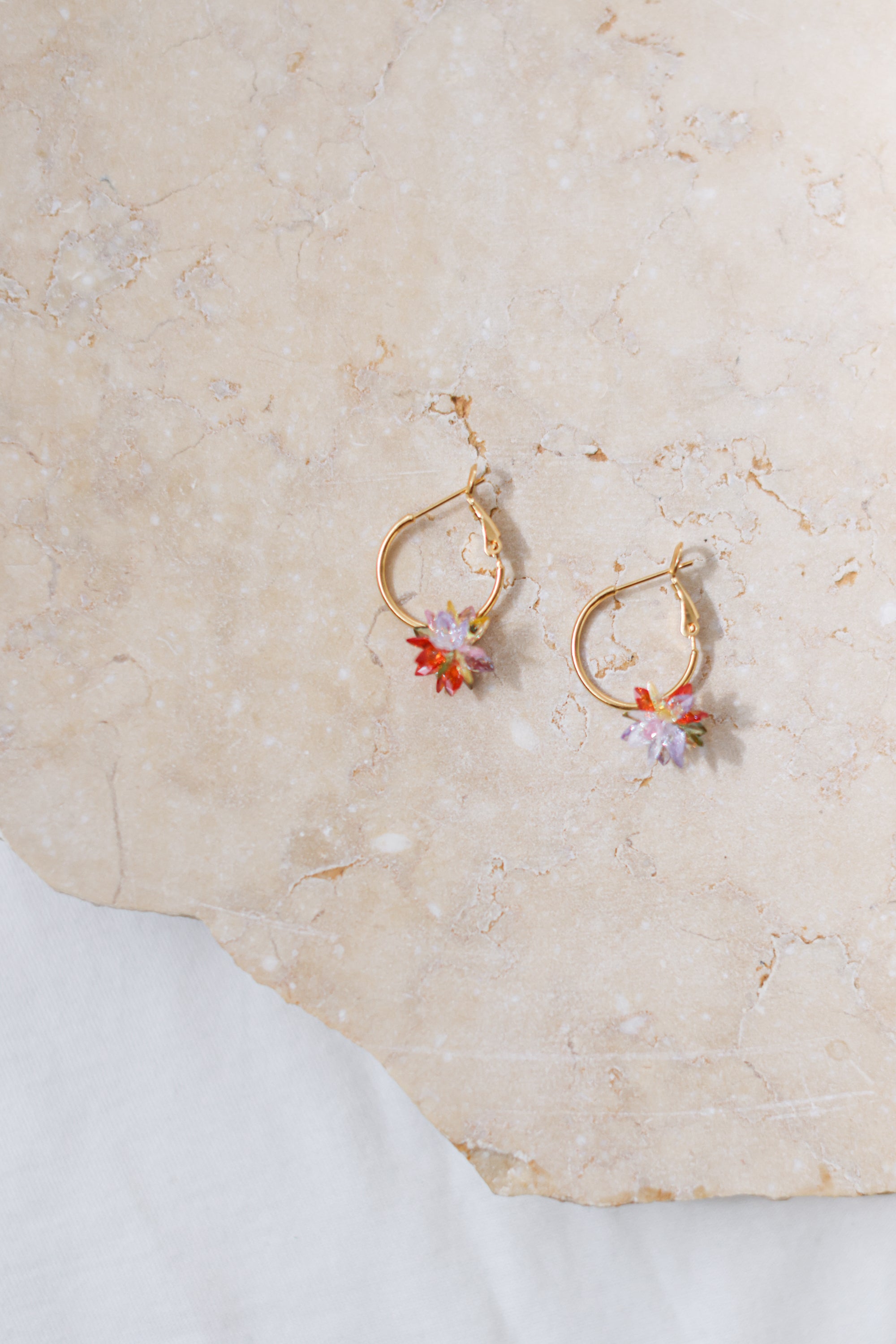 Earrings Floral Spark Gold