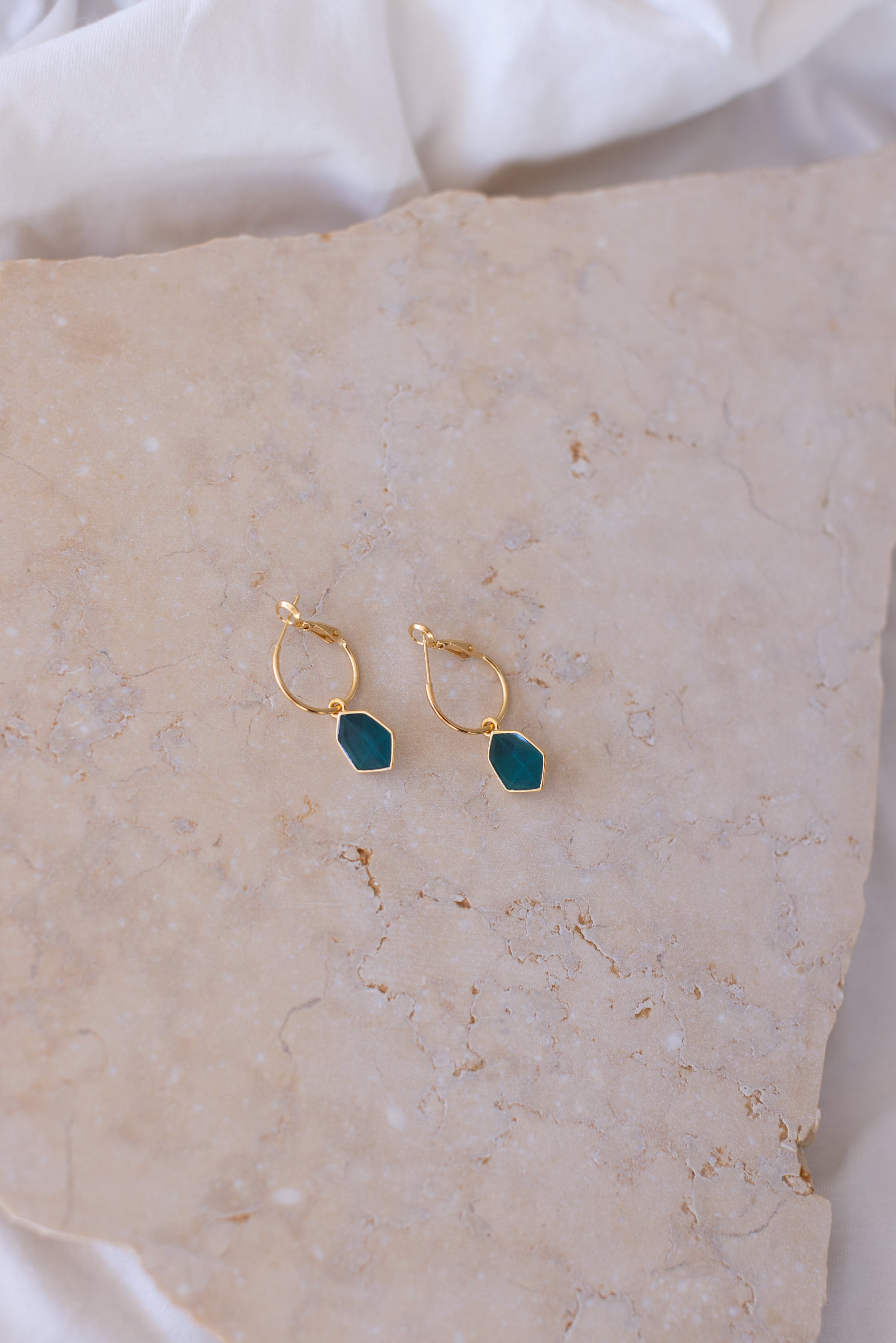 Earrings Infinity Green Green