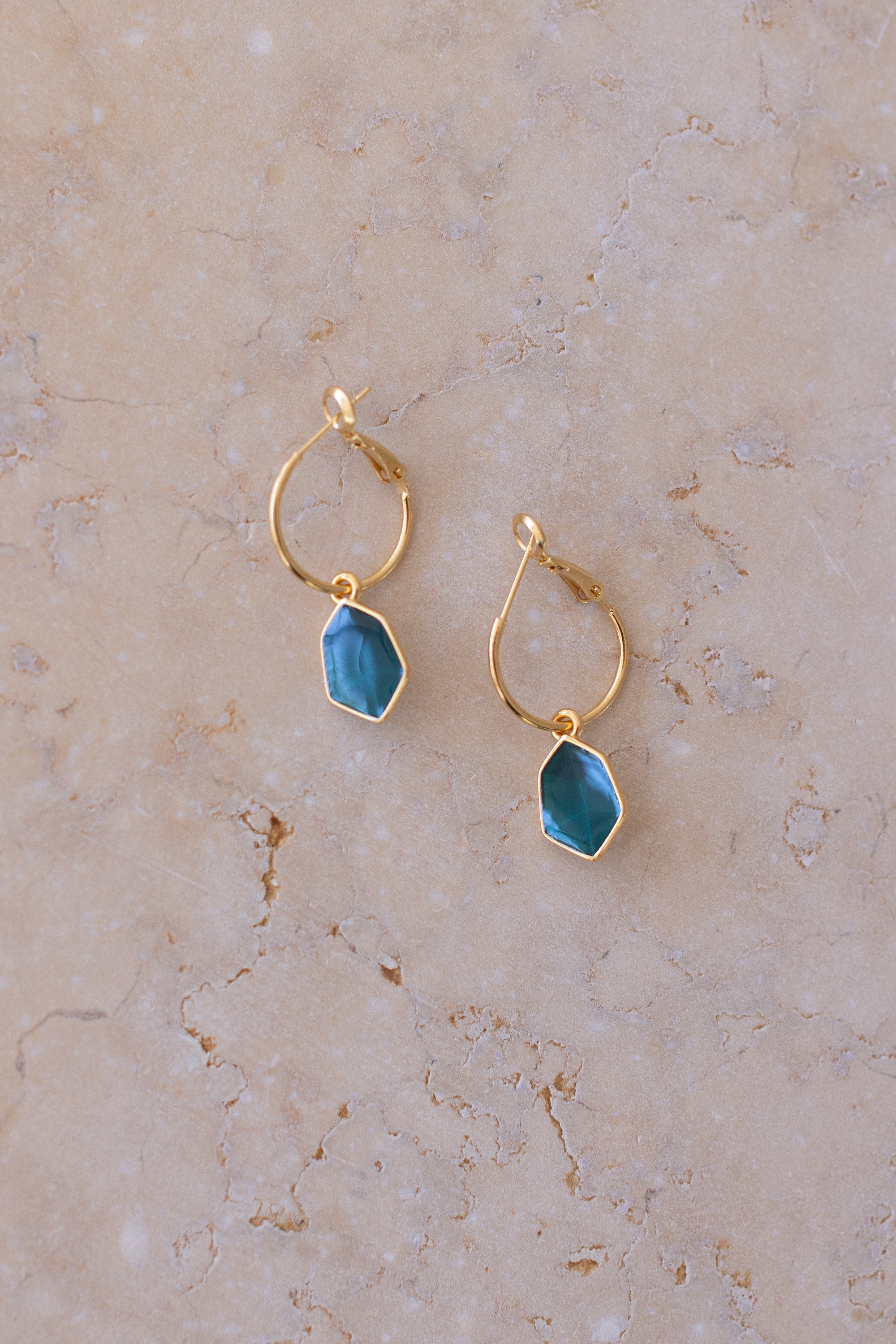 Earrings Infinity Green Green