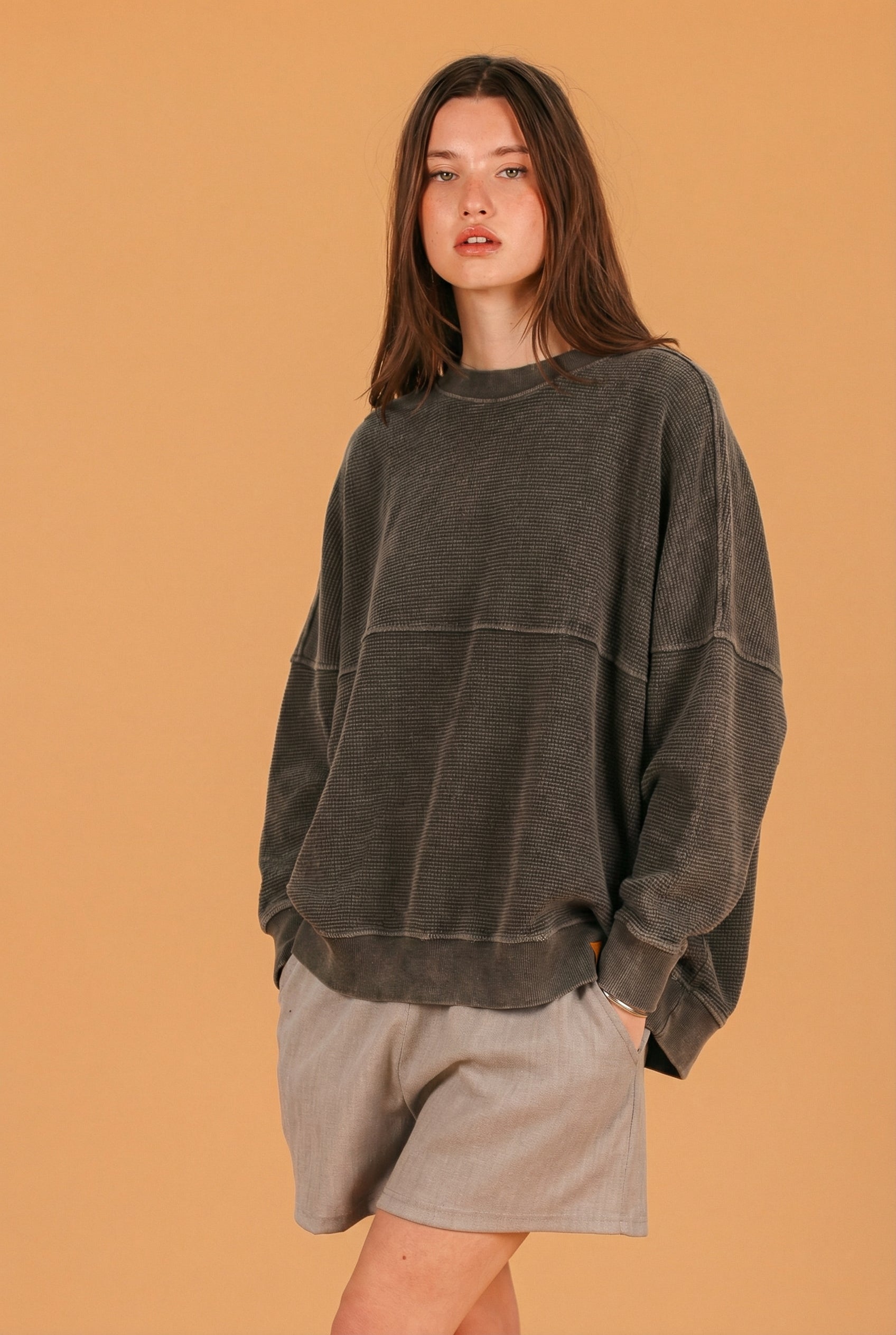 Sweater Aldina Stonewashed Grey