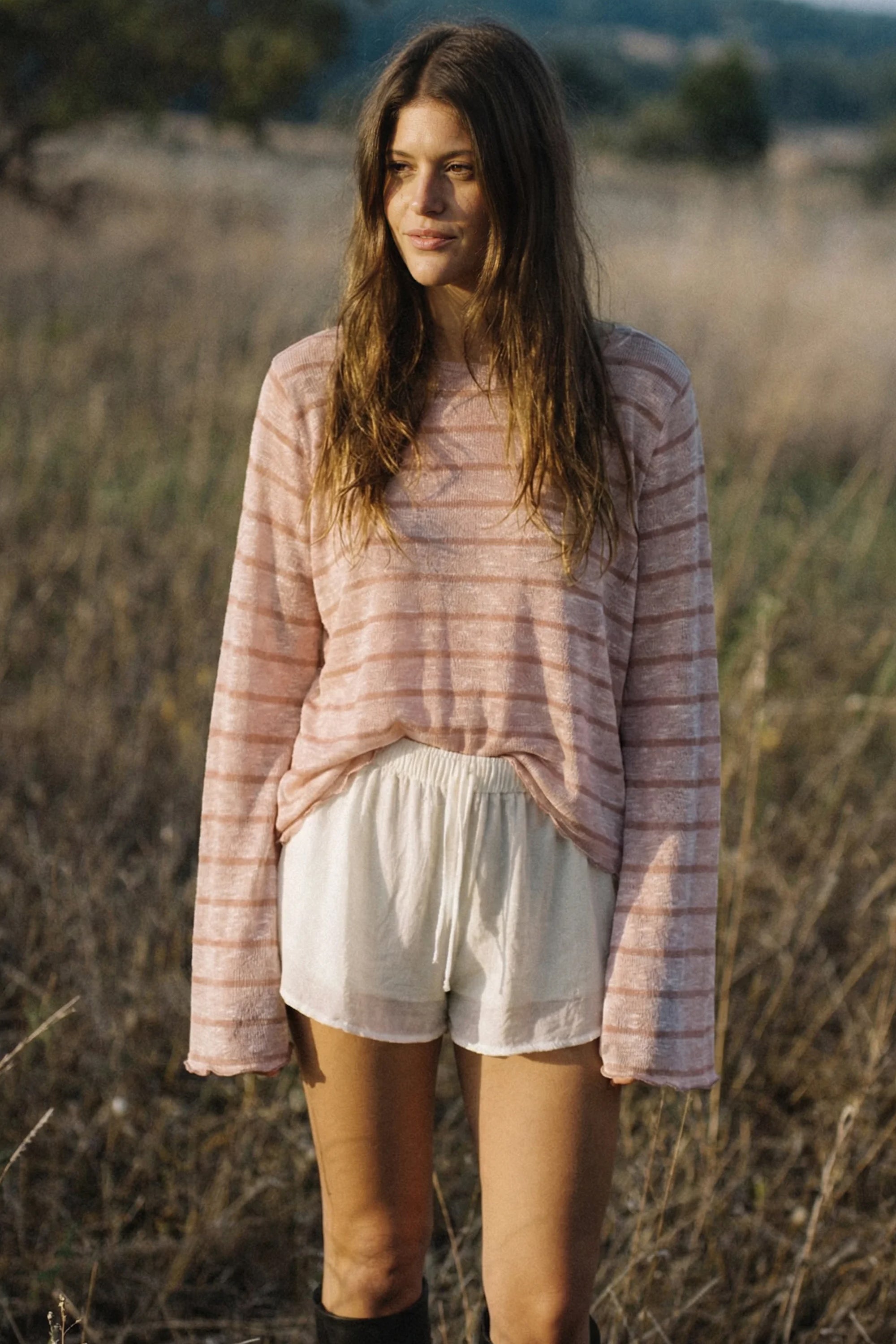 Top Keri Dusty Pink Stripes