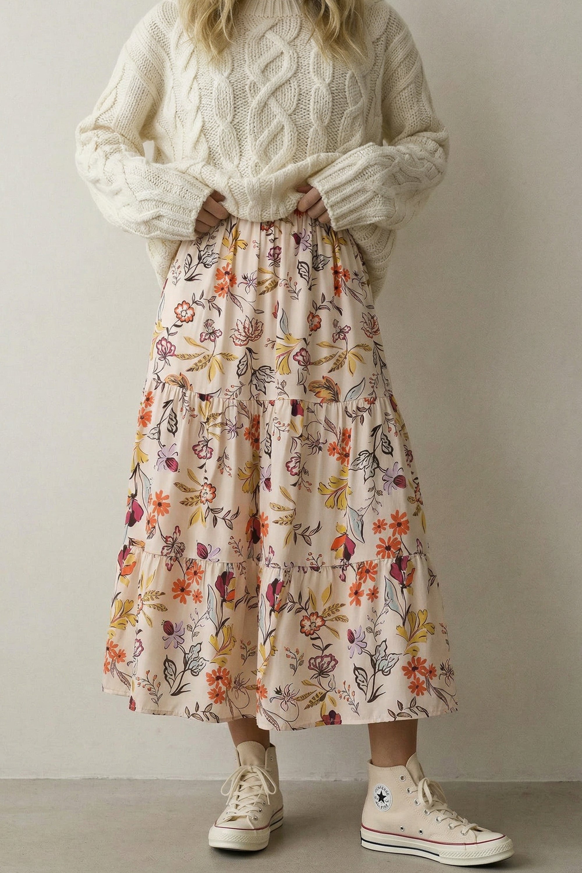 Rock Martha Pastell Geblümt