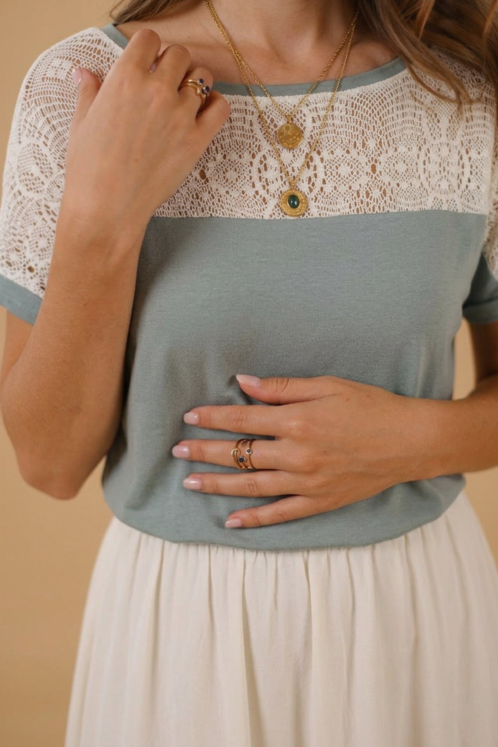 Top Cutiepie Minze Spitze