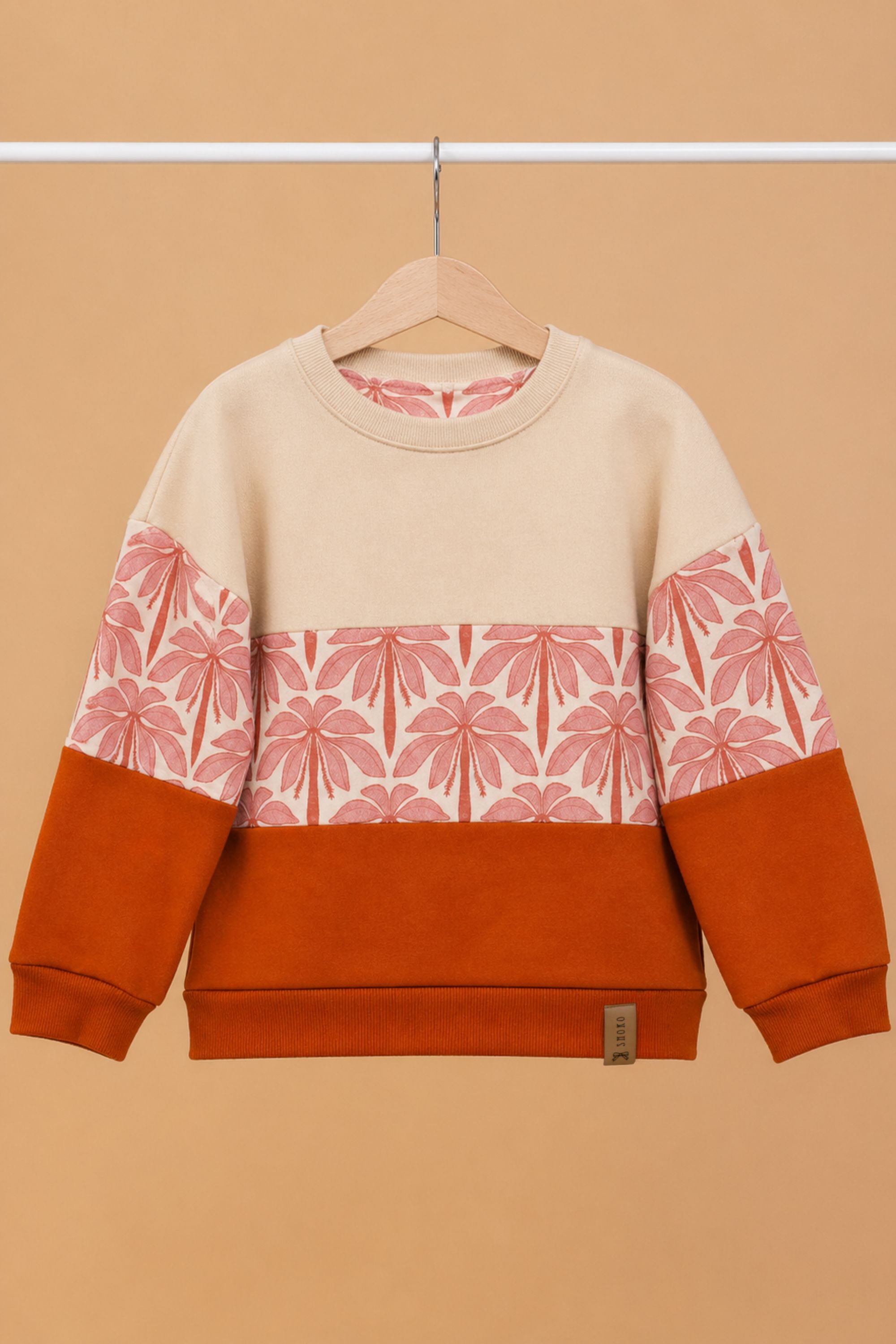Kids Sweater Mia Cream Rose Palms
