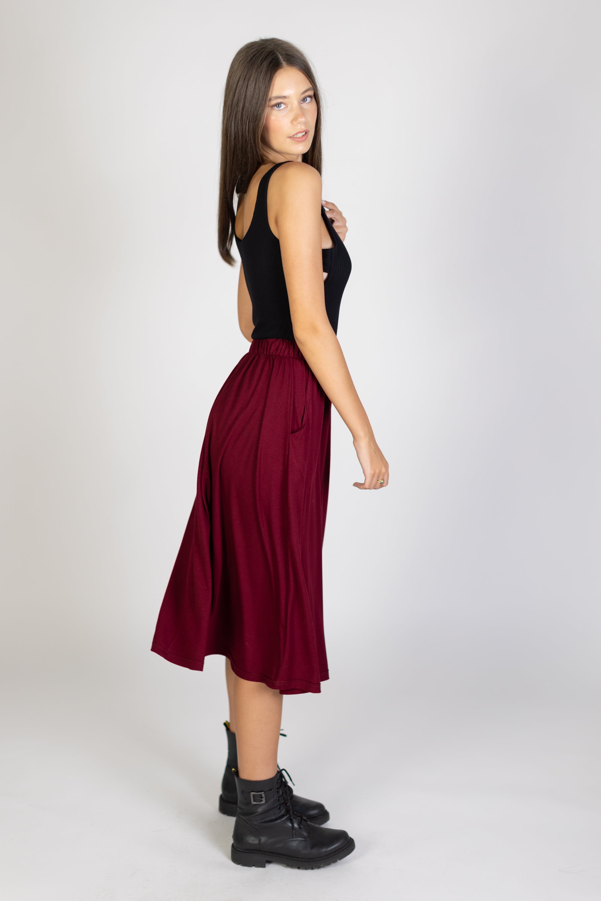 Skirt Serena Wine Red