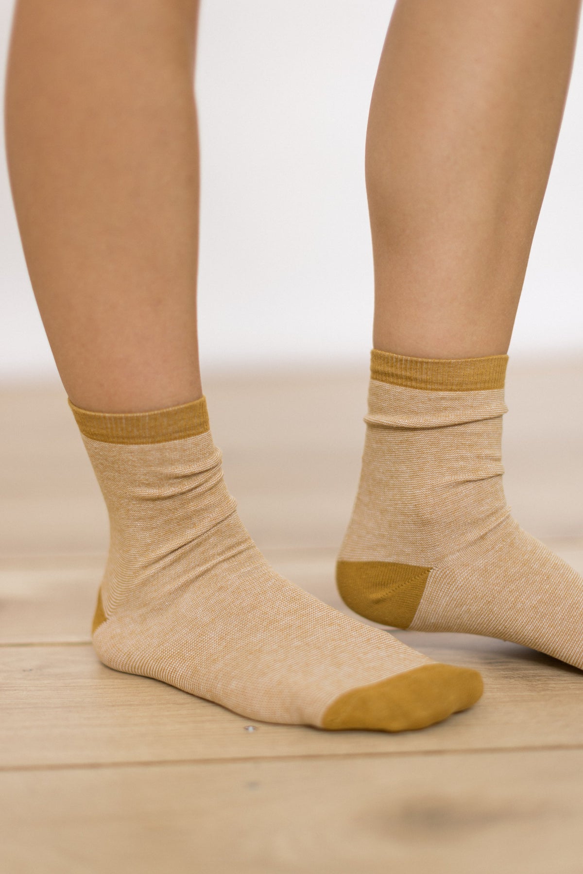 Socks Ocre Stripes Mustard