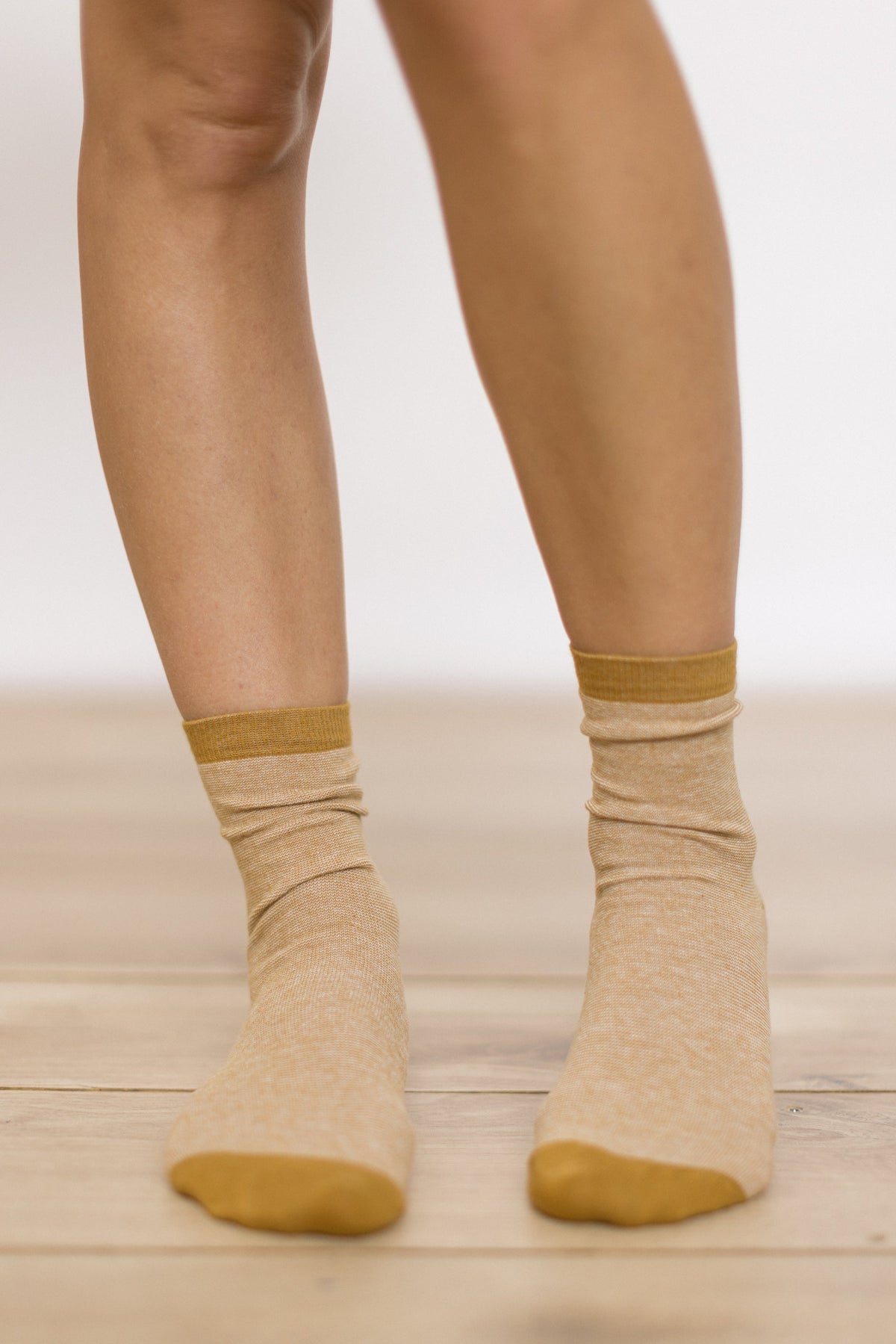 Socks Ocre Stripes Mustard