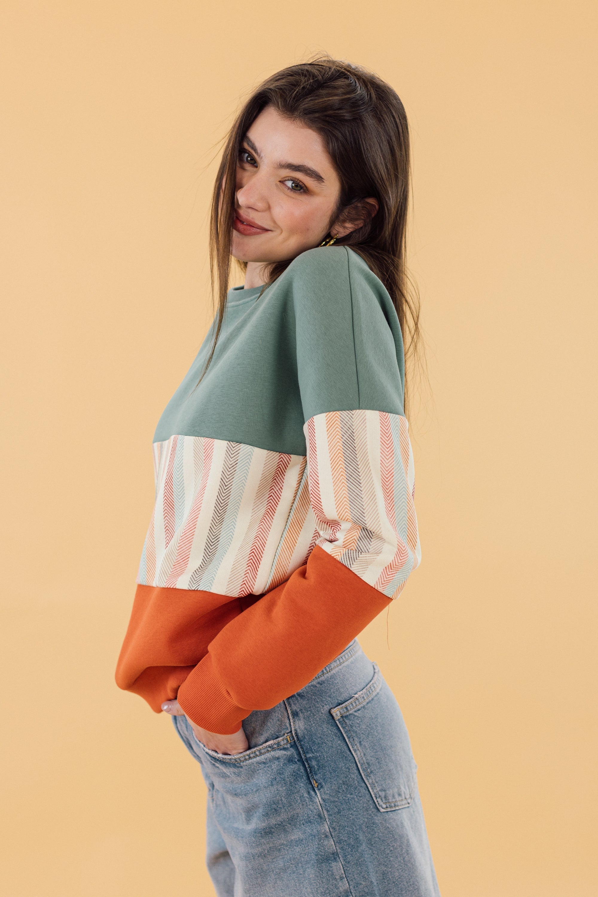 Sweater Mia Mint Candy Stripes