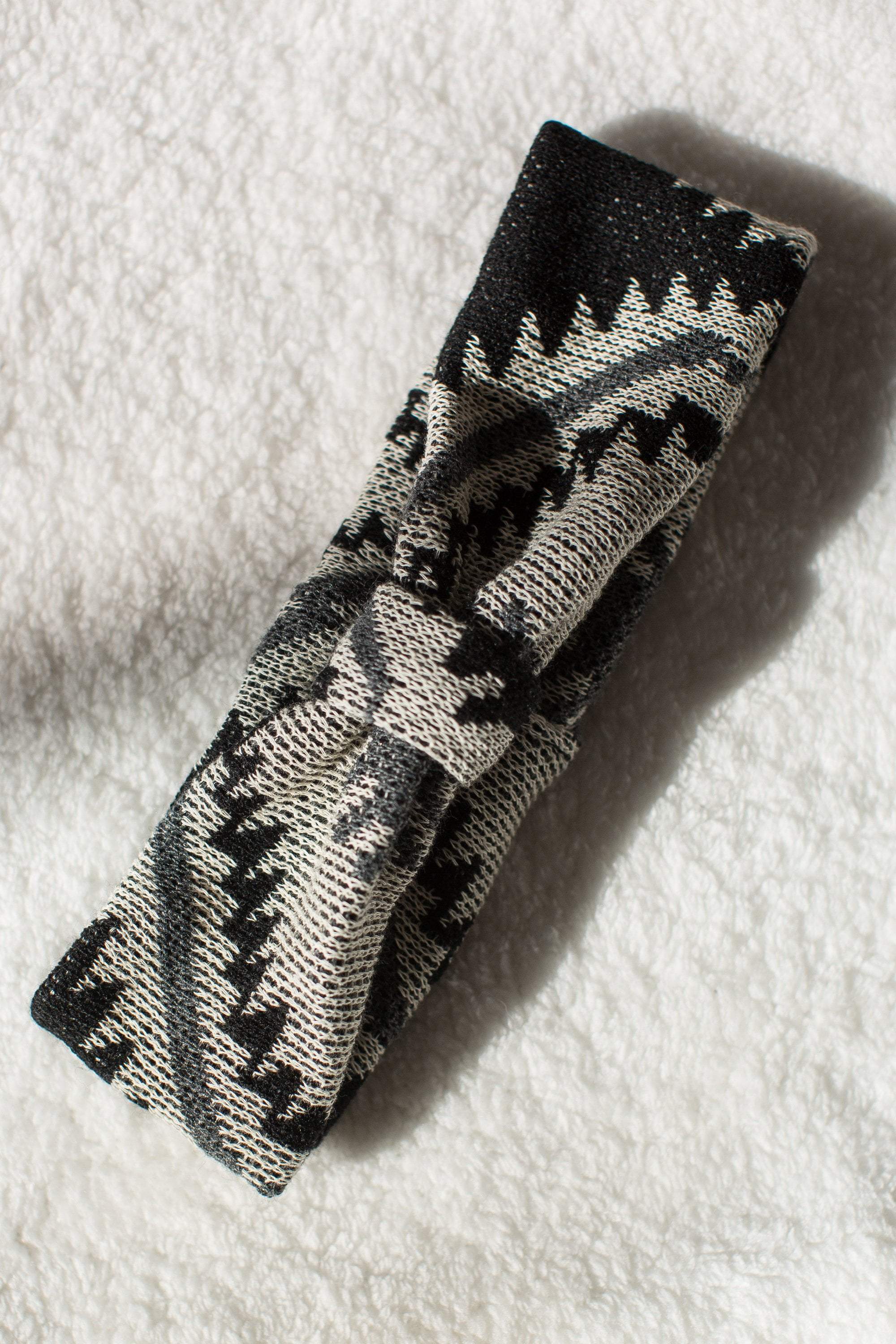 Headband Black Aztec