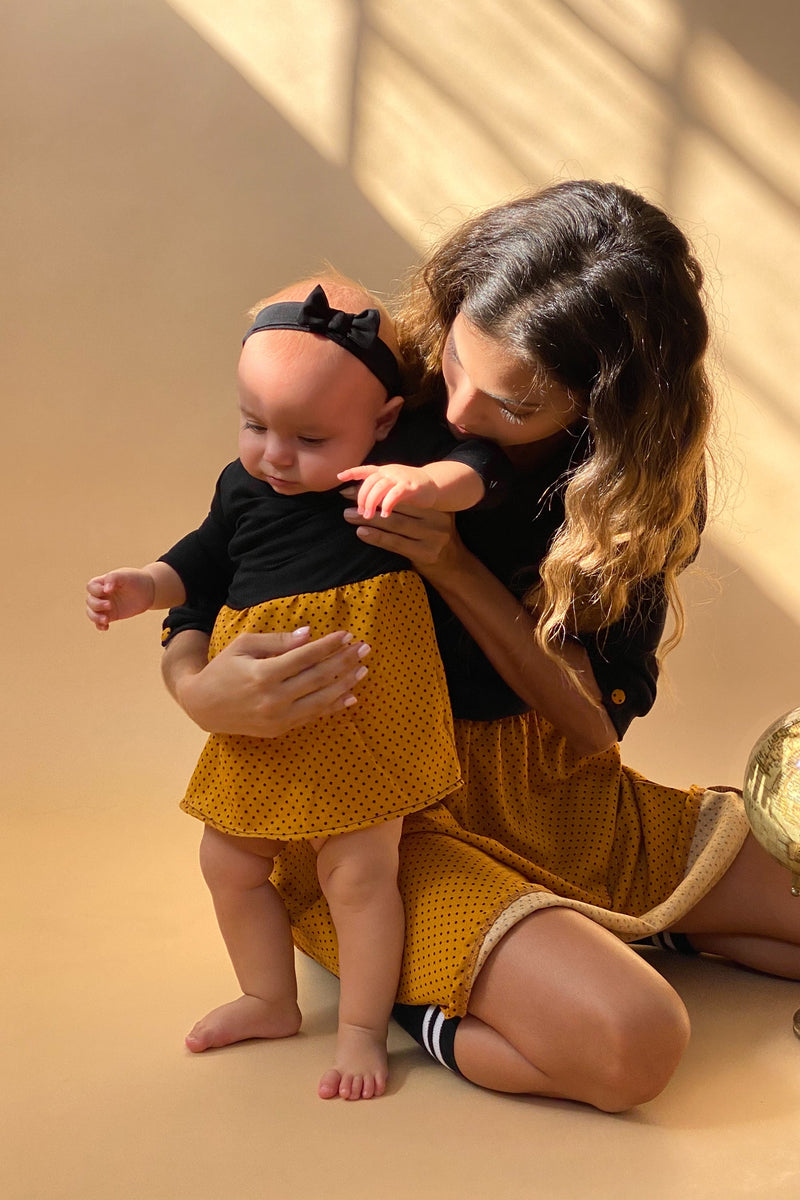 Mustard infant dress sale