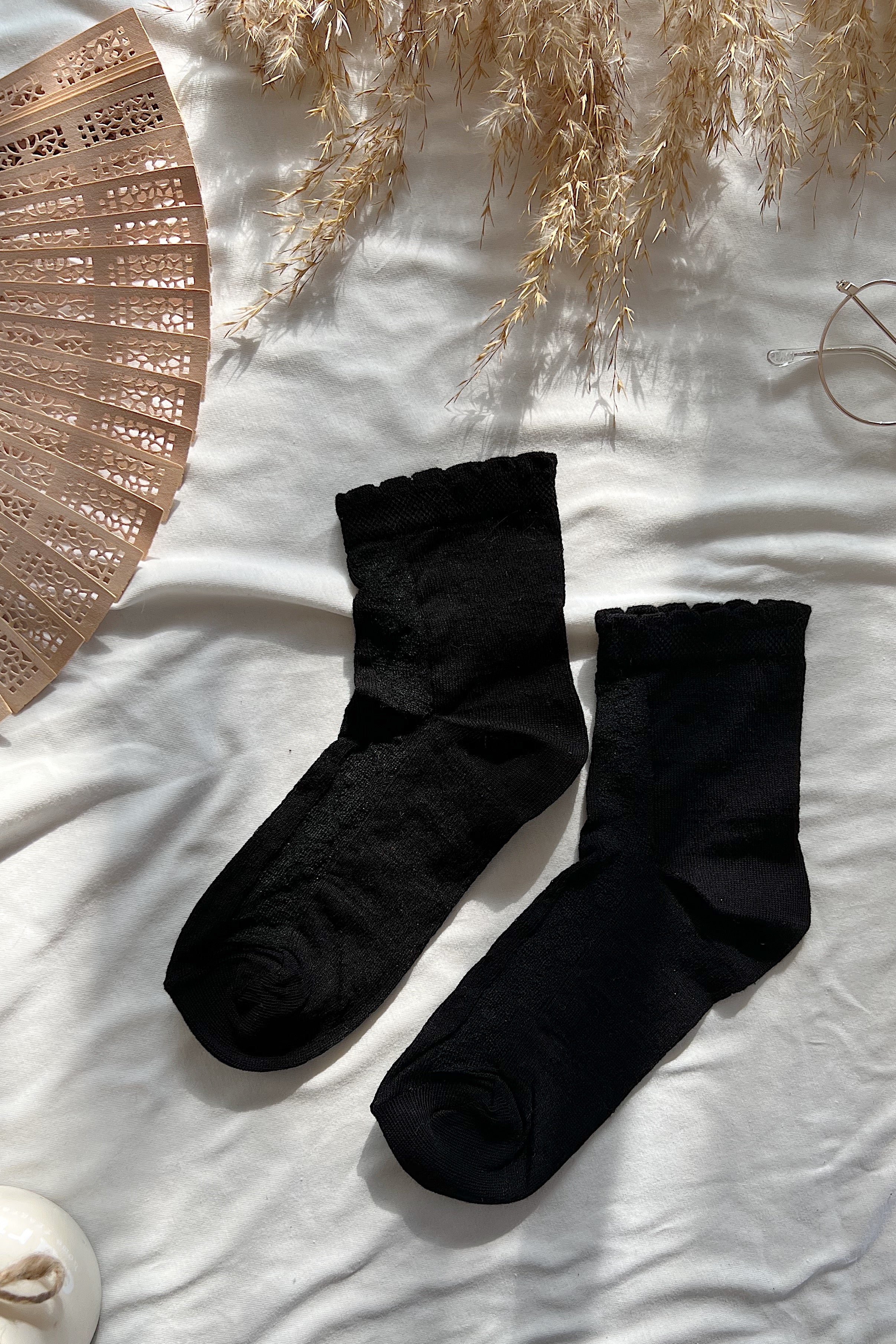Socks Happy Toes Black OneSize(35-39) / Black