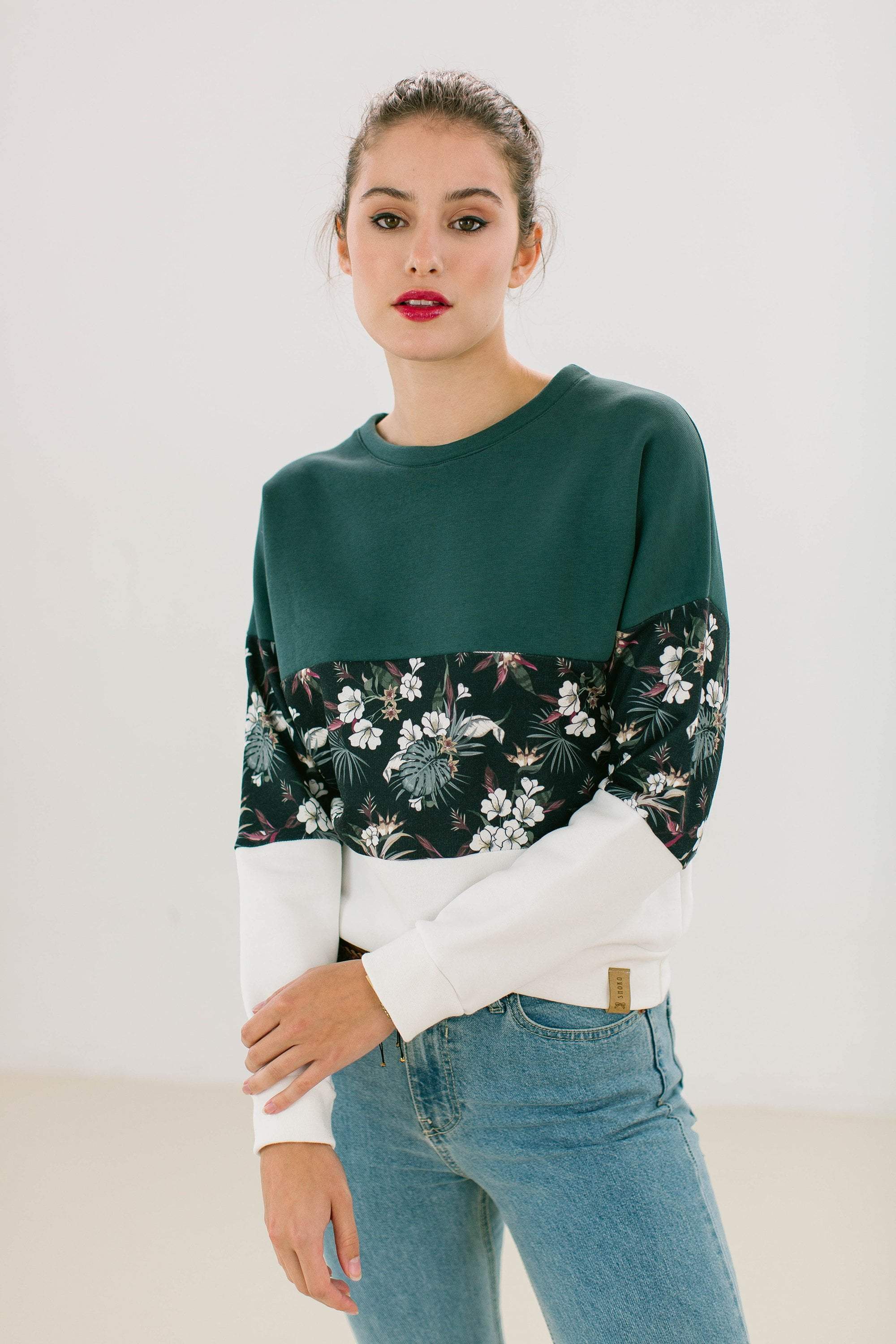 Sweater Mia winter flowers