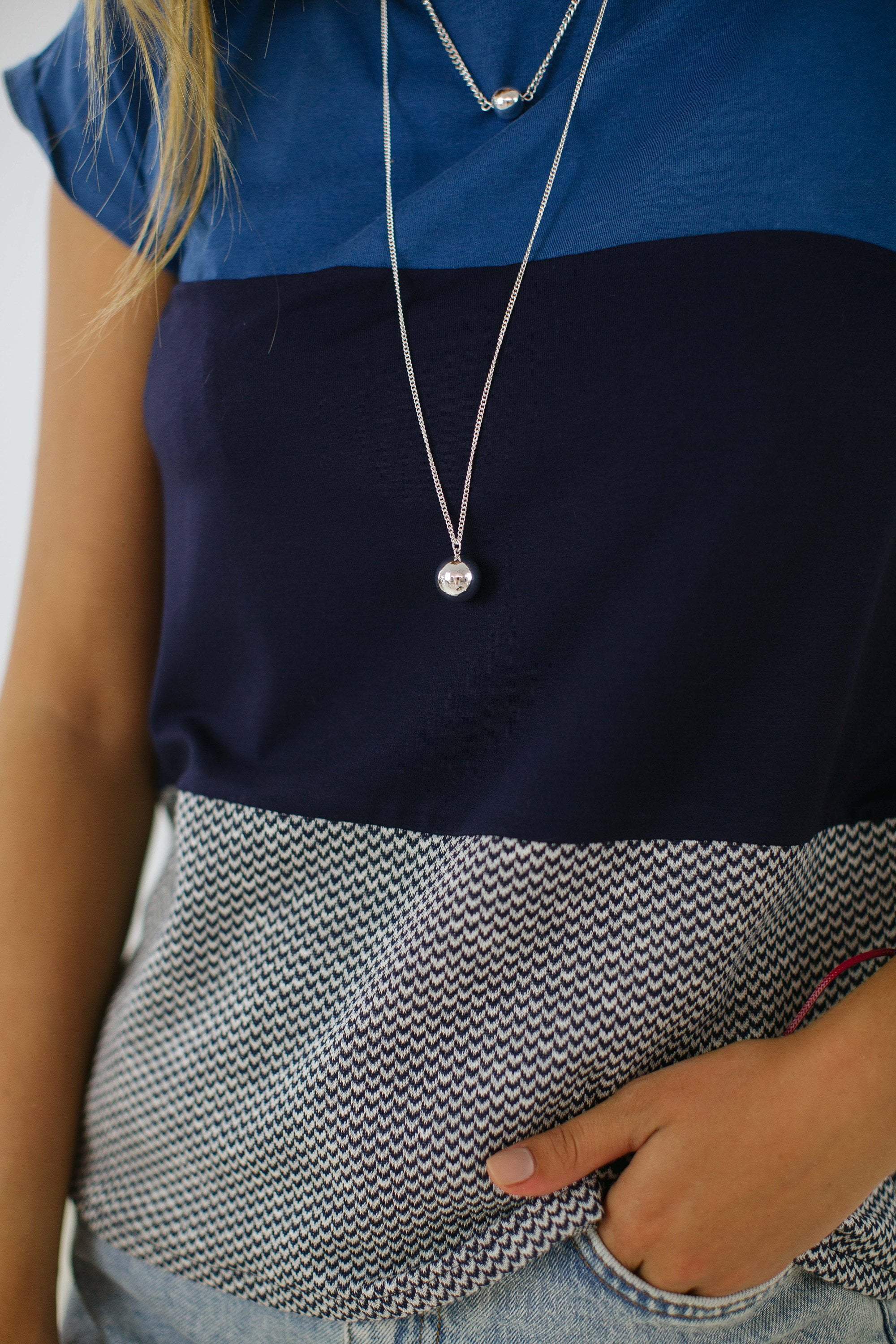 Top Mia Blue Stripes