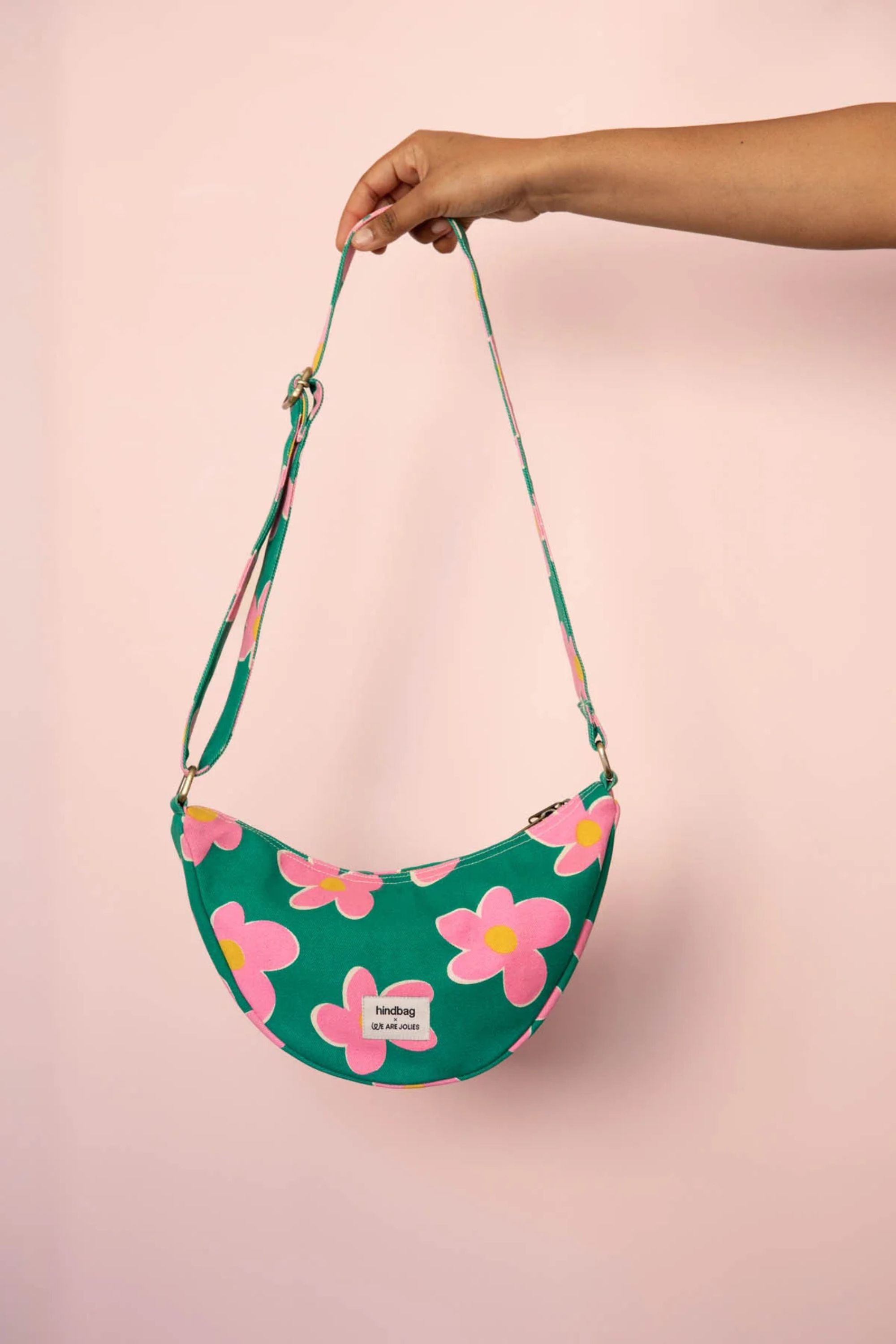 Half Moon Bag Andrea Big Flowers