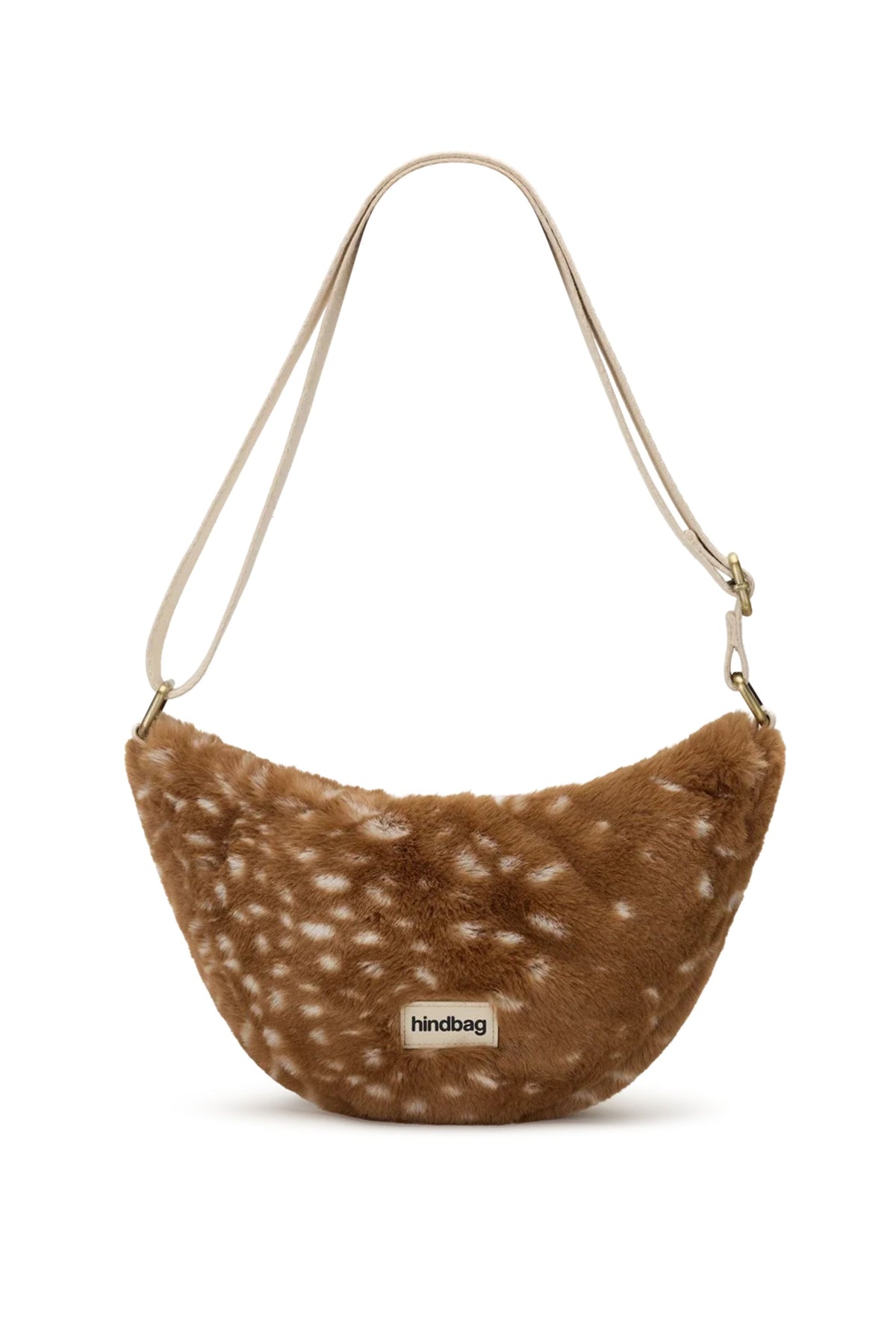 Half Moon Bag Andrea Faux Fur Canelle