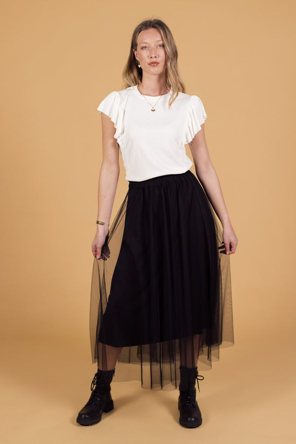 Skirt Leif Dusty Black Tulle