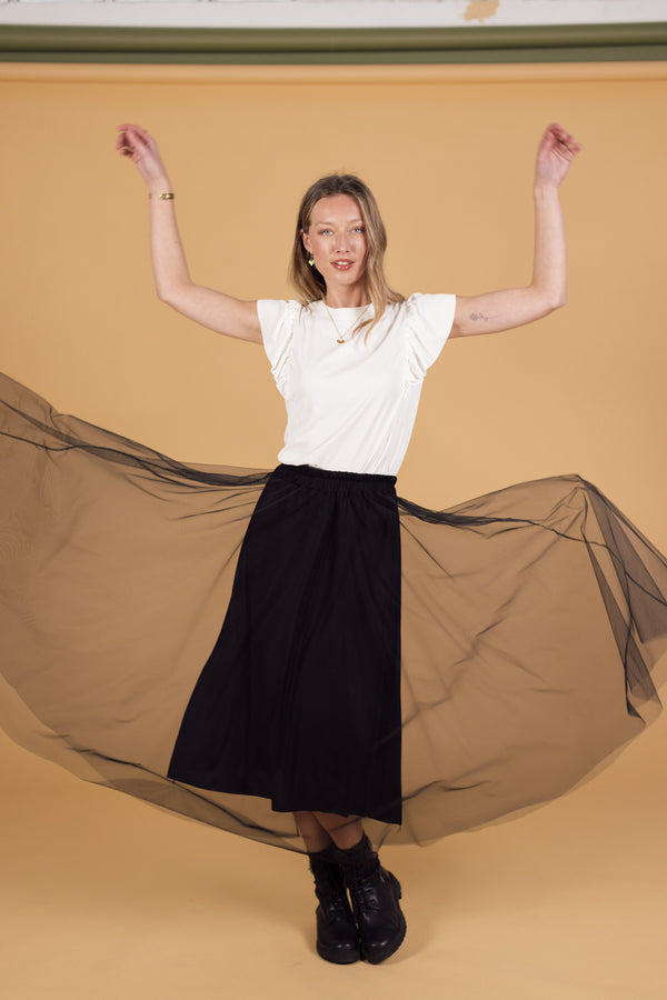 Skirt Leif Dusty Black Tulle