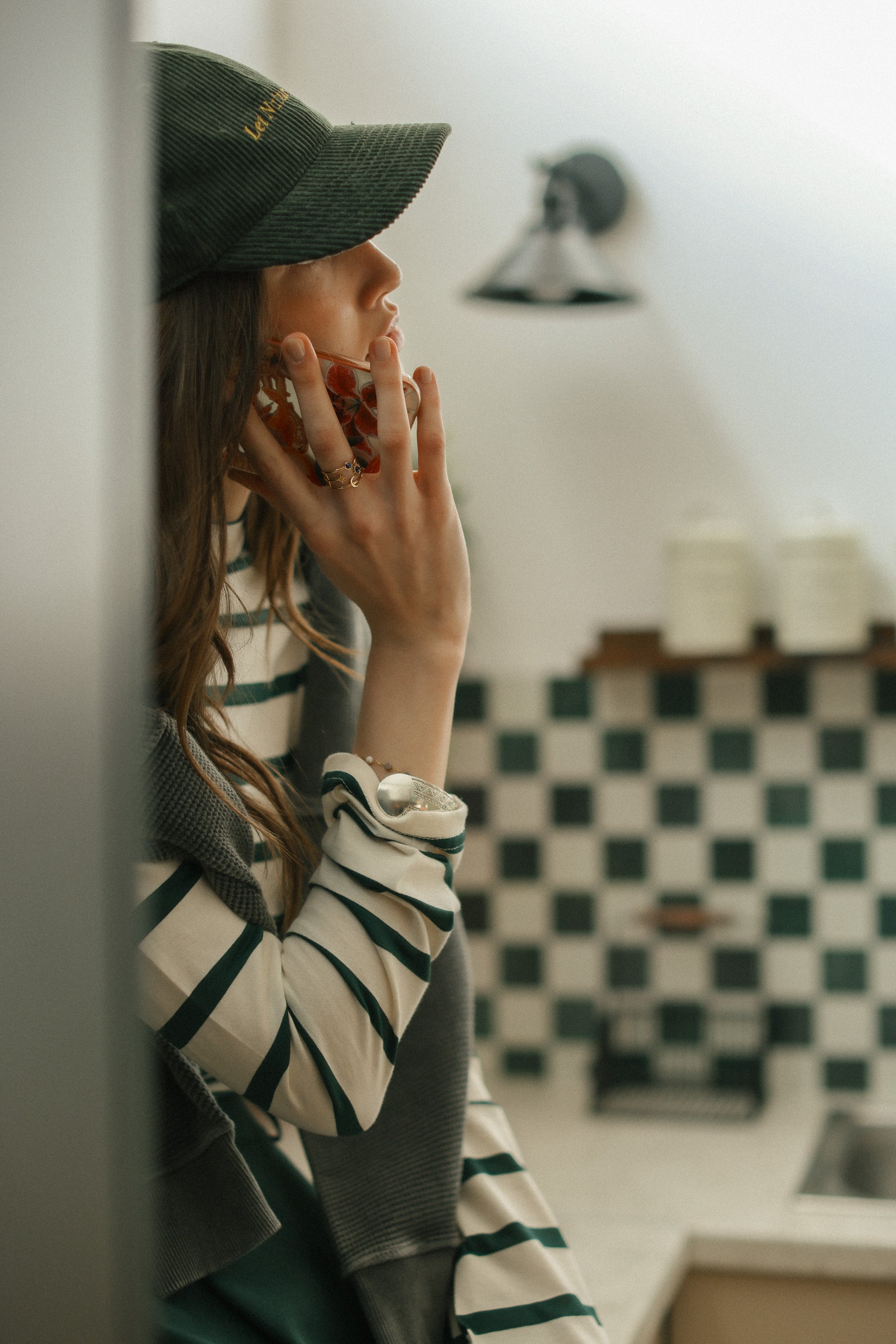 Top Billie Green Stripes