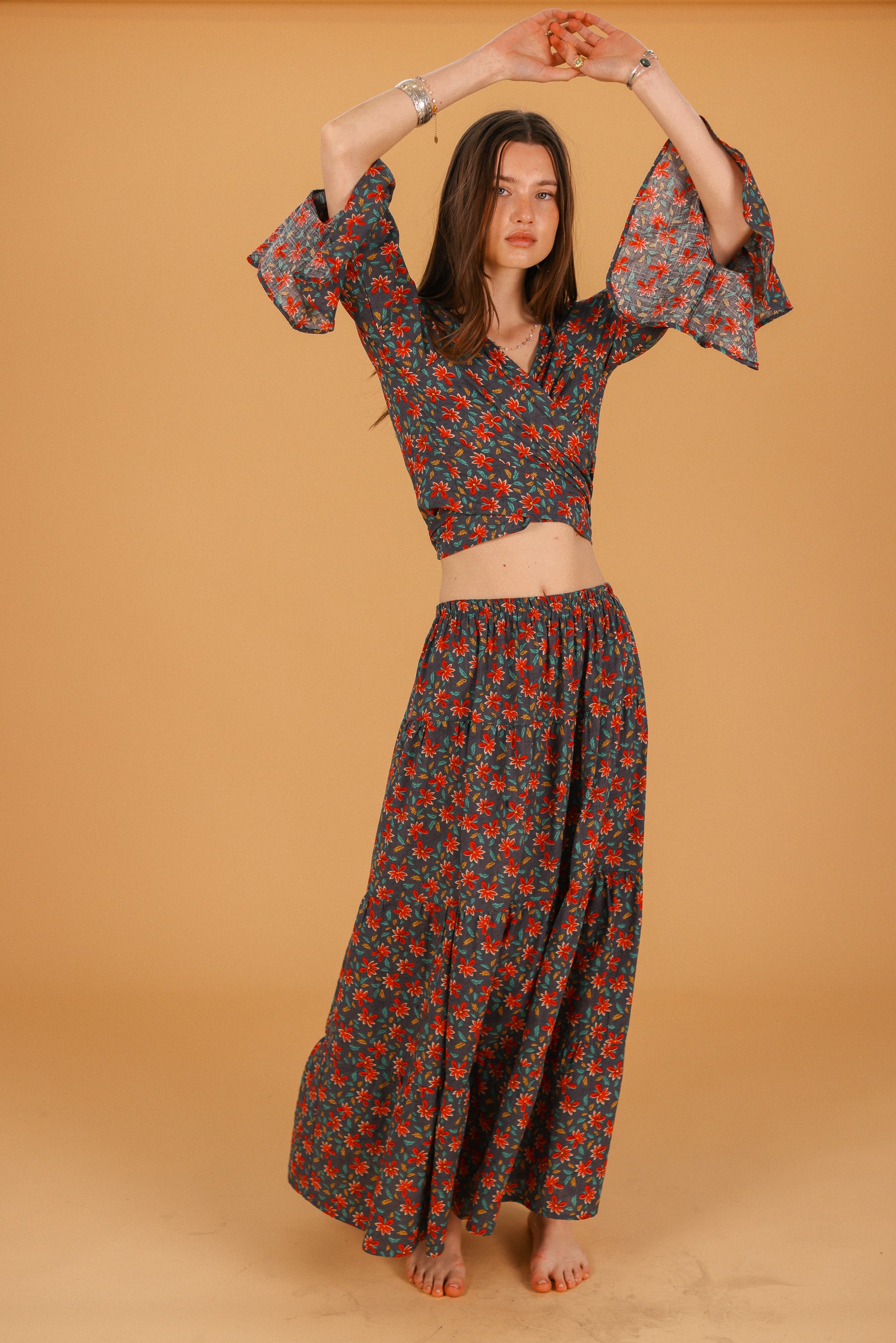 Skirt Selune Folk Floral