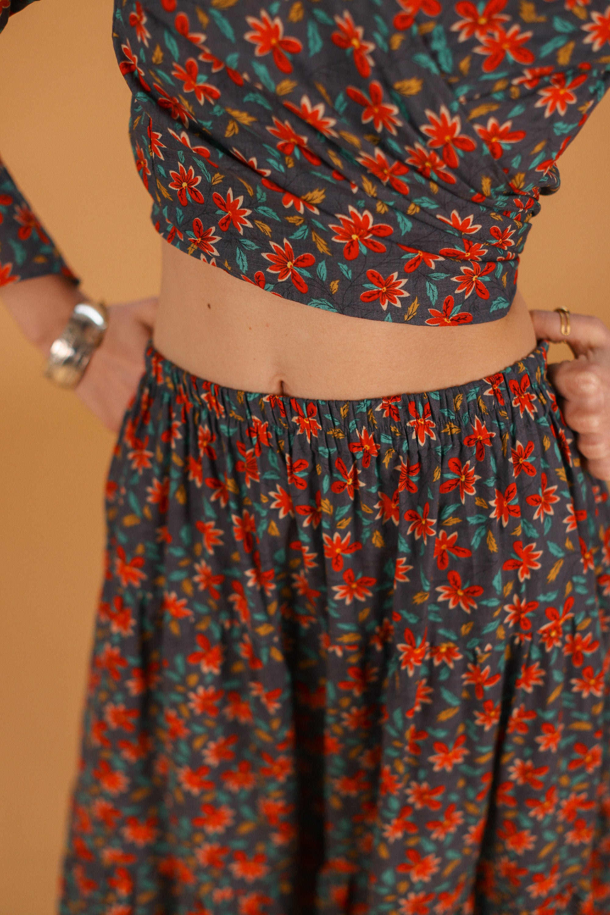 Skirt Selune Folk Floral