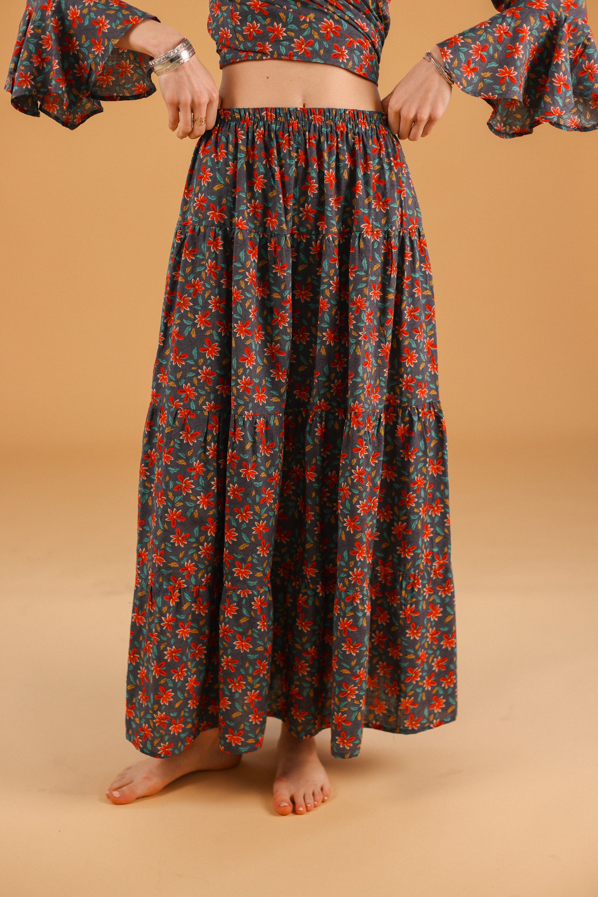 Skirt Selune Folk Floral