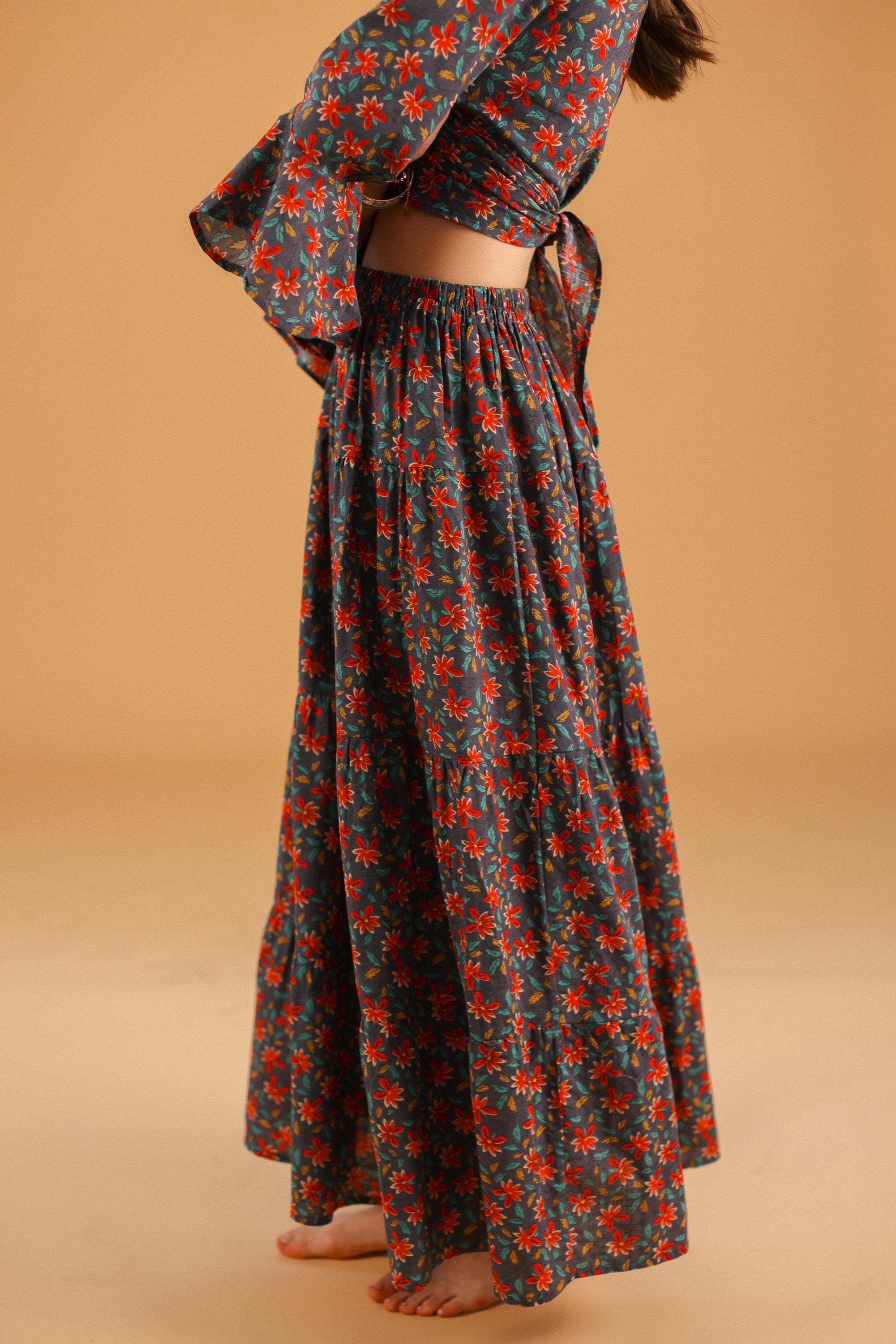 Skirt Selune Folk Floral