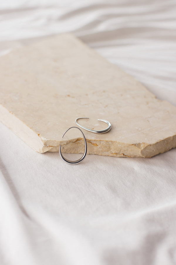 Earrings Degrade Circle Silver