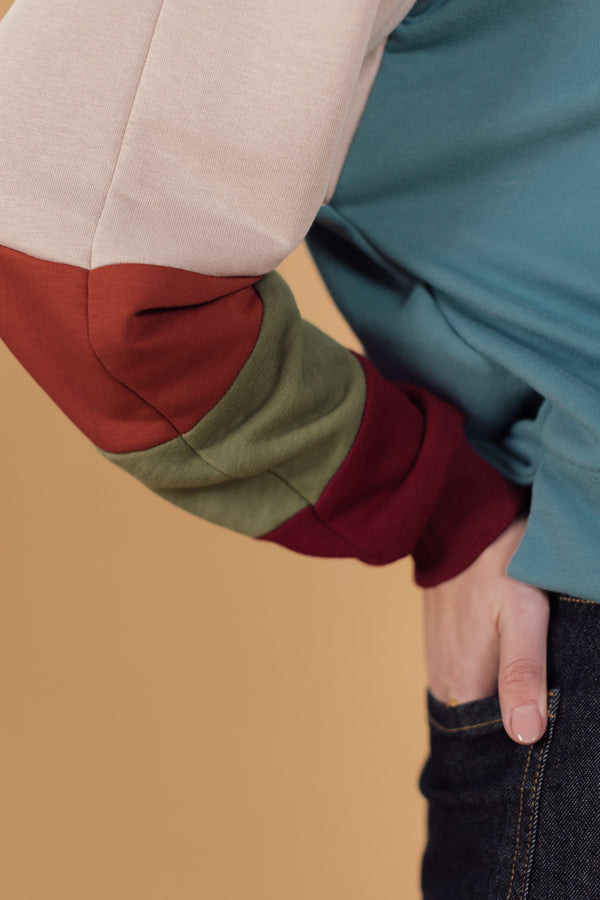 Sweater Happy in Teal