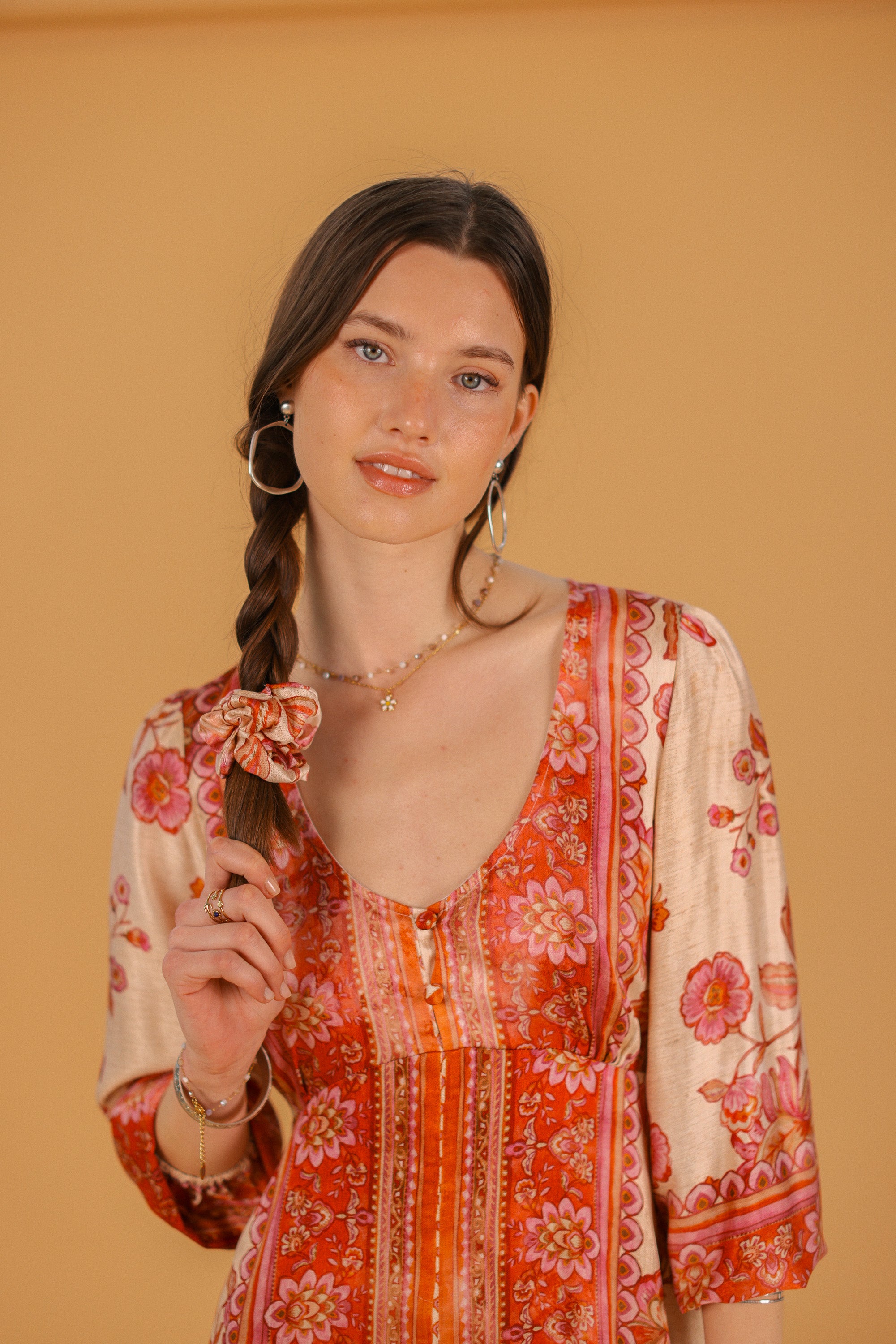 Dress Sora Rouge Flowers