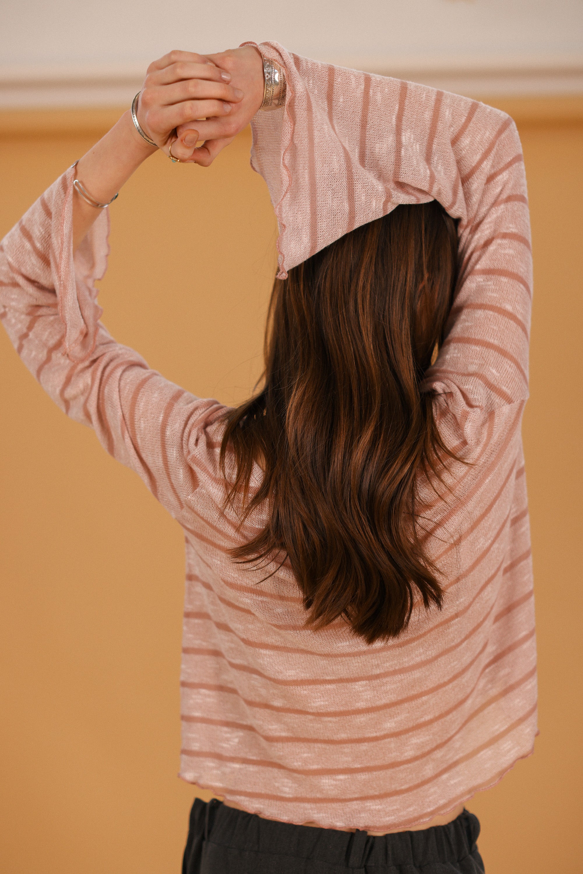 Top Keri Dusty Pink Stripes