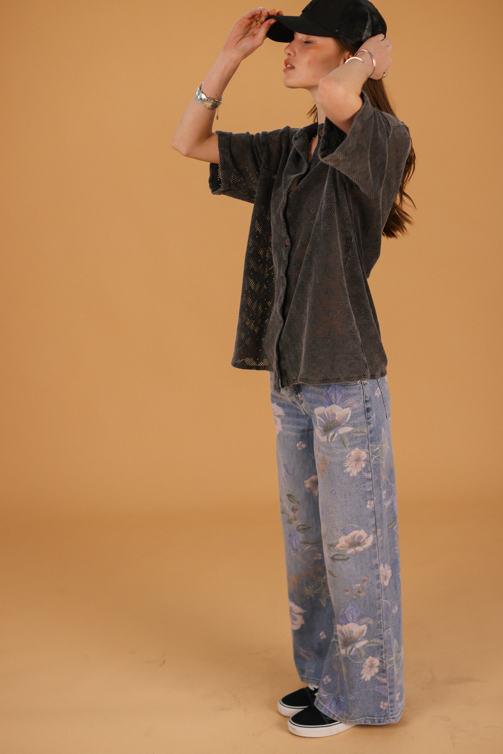 Denim Pants Wildflowers