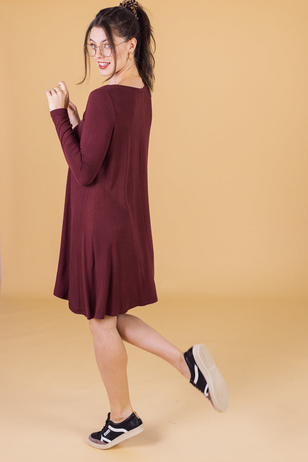 Kleid Lazie Burgund