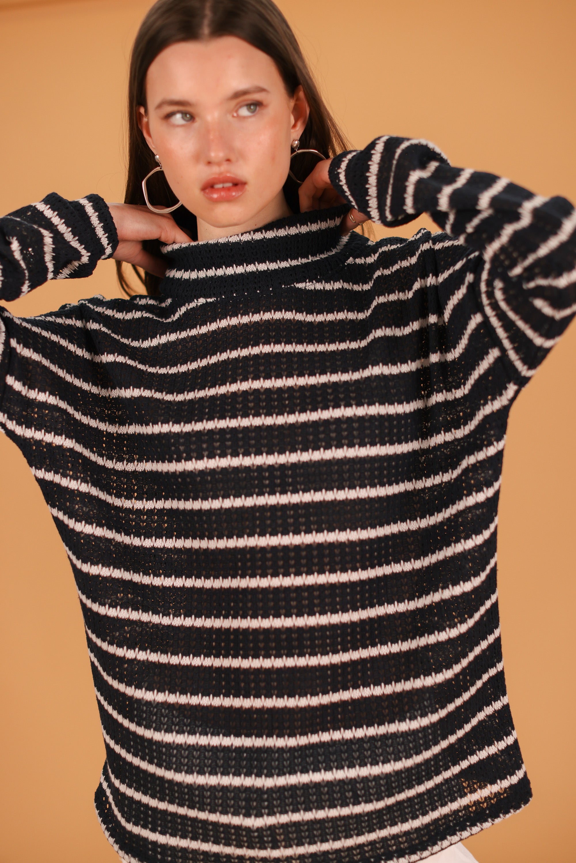 Sweater Zoey Navy Stripes