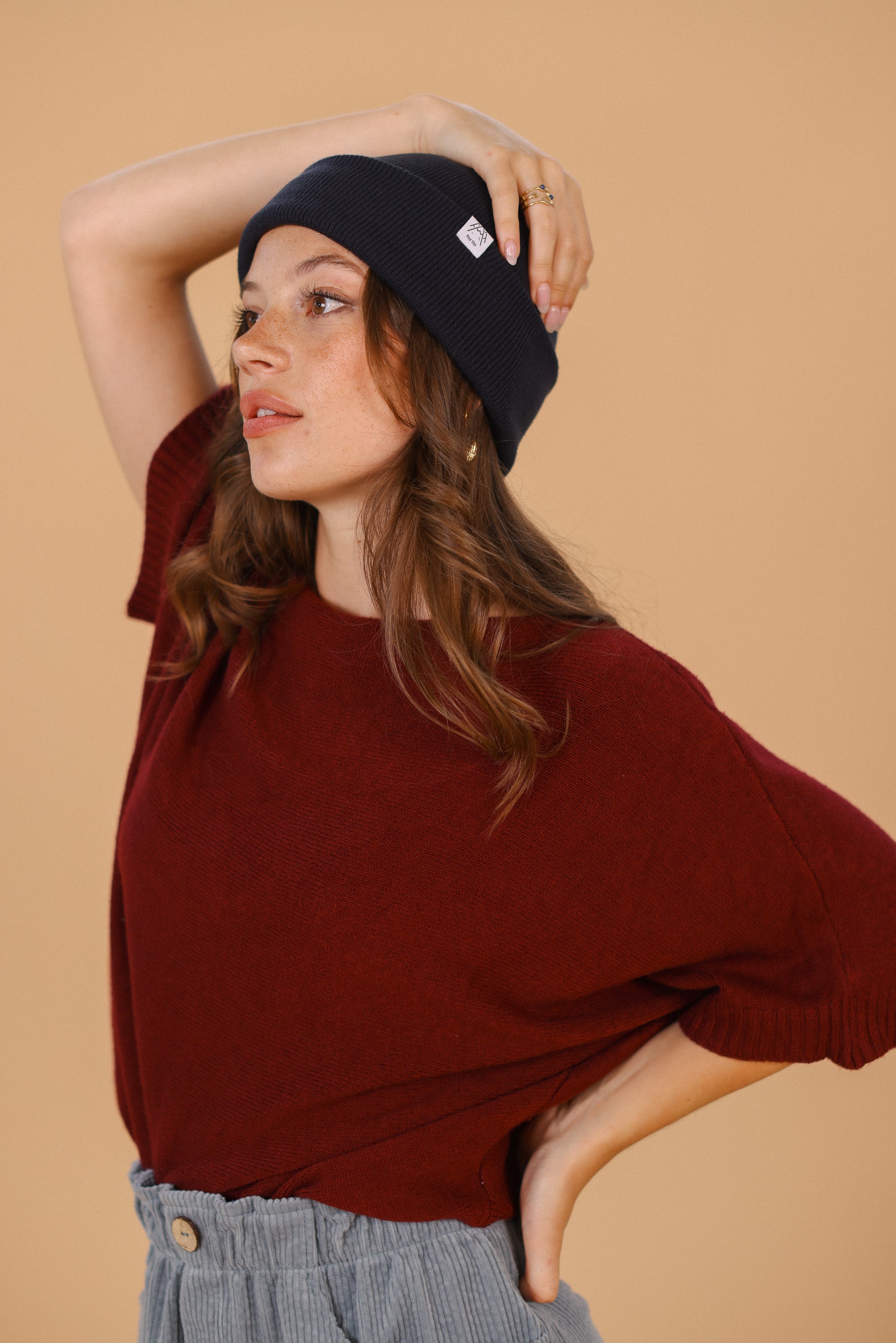 Knit Sweater Josie Burgundy