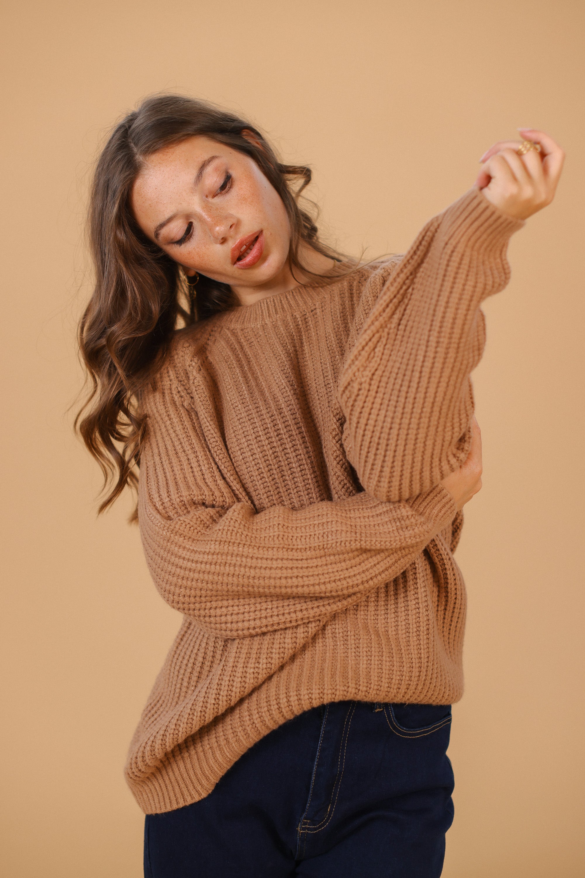 Knit Sweater Rolly Brown